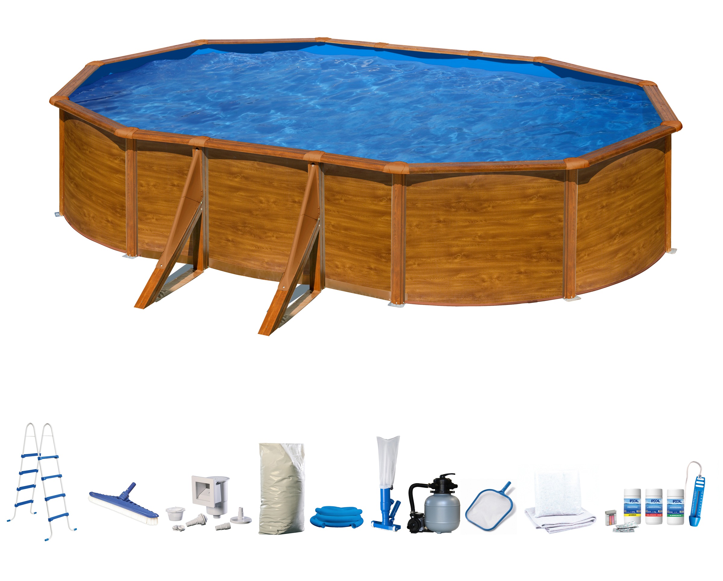 MyPool Ovalpool, (Set), 10-tlg., BxLxH: 375x730x132 cm