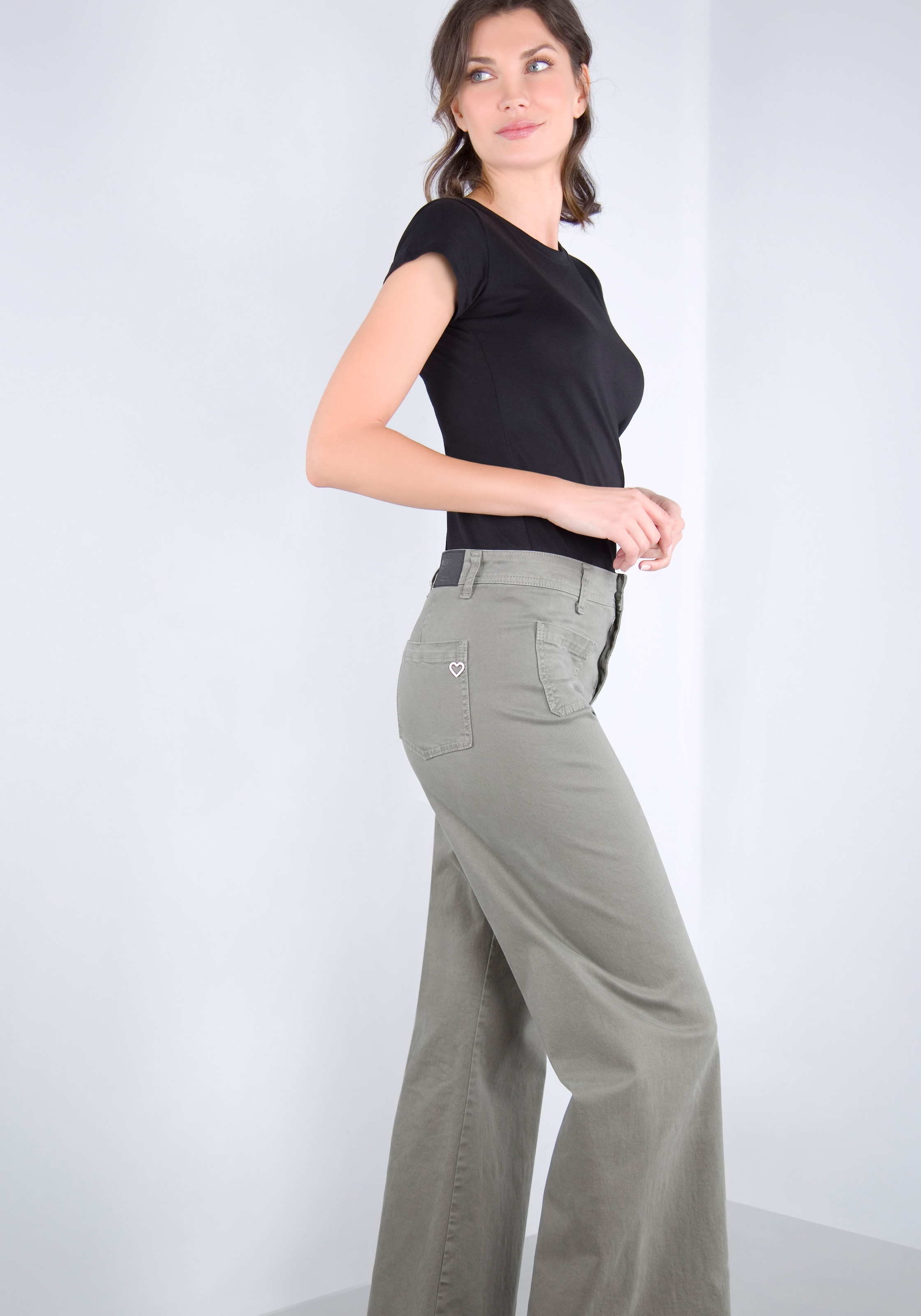 Please Jeans Schlaghose, aus hochwertigem Baumwollmix mit Stretch