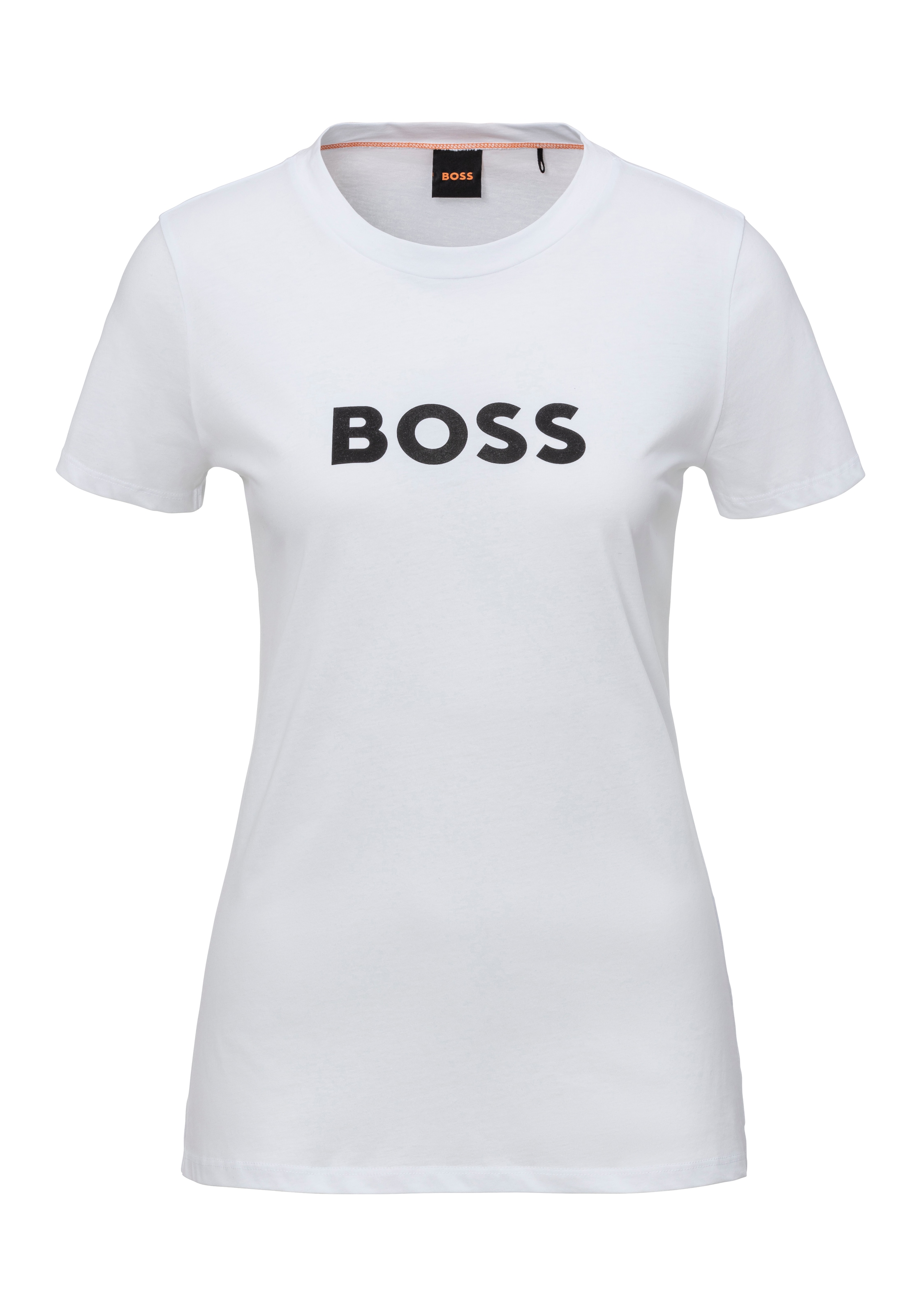 BOSS ORANGE T-Shirt »Elogo Premium Damenmode«, mit BOSS-Schriftzug