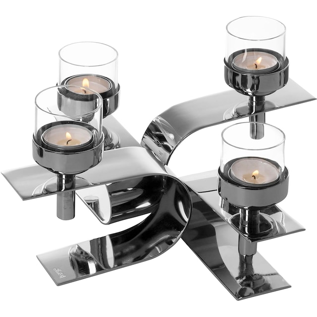 Fink Kerzenhalter »PASSIONA, Adventsleuchter«, (1 St.), Teelichthalter mit  Glaseinsatz, 4-flammig kaufen bei OTTO
