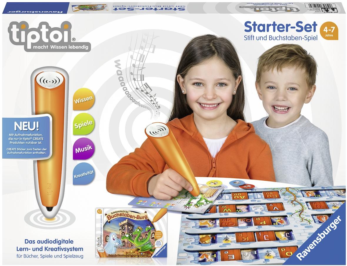 Ravensburger Spiel »tiptoi® Starter-Set: Schatzsuche in der Buchstabenburg«, mit CREATE Stift; Made in Europe, FSC® - schützt Wald - weltweit