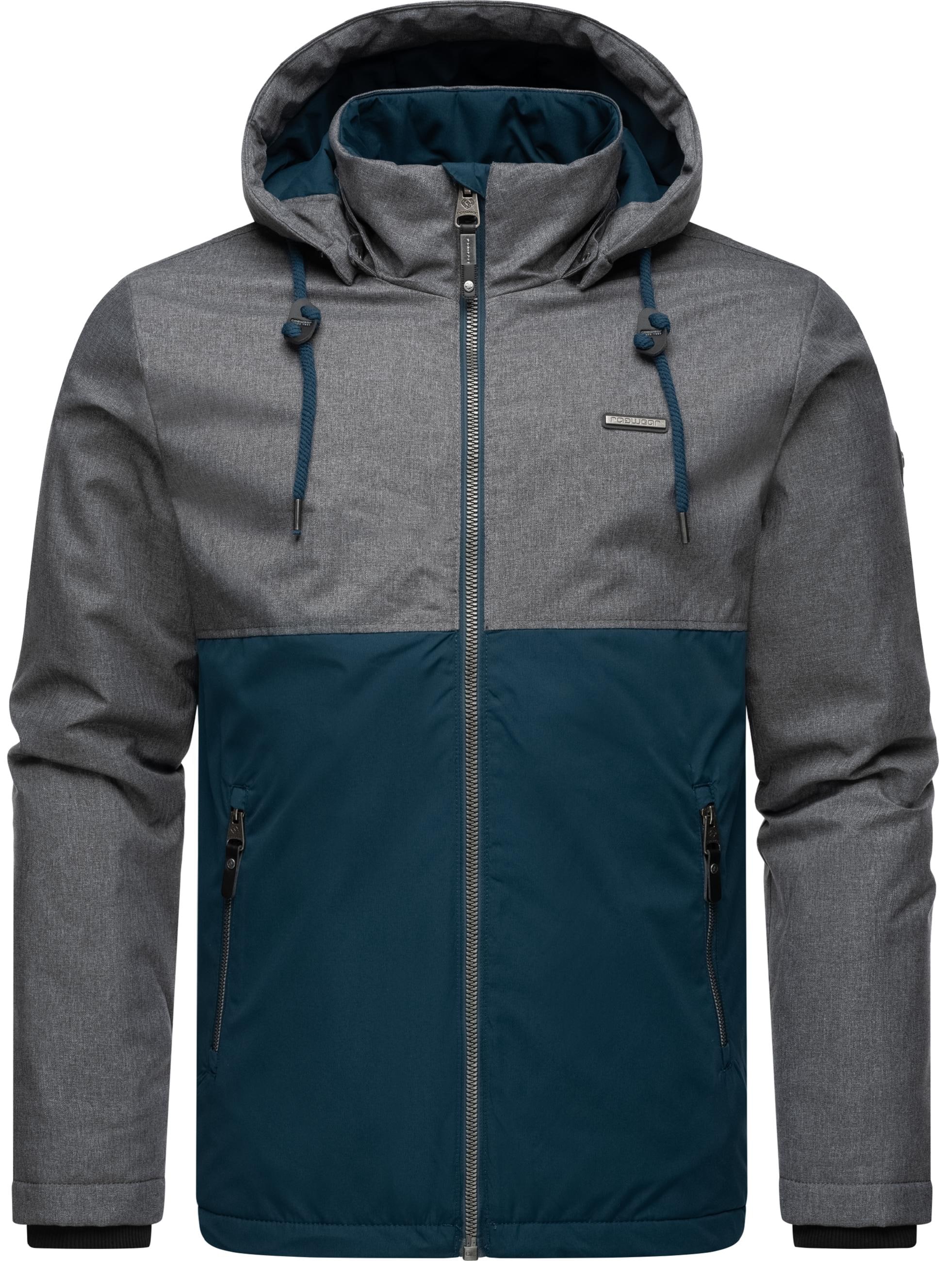 XCXC Herren Outdoorjacke Mit Abnehmbarer Kapuze - Winddicht & Wasserabweisend Für Trekking & Alltag