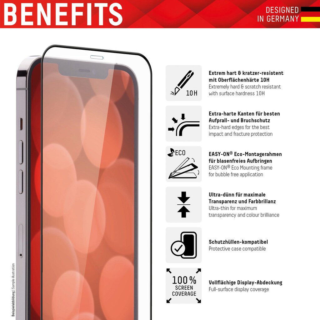 Displex Displayschutzfolie »DISPLEX Real Glass FC für iPhone 13/13 Pro«