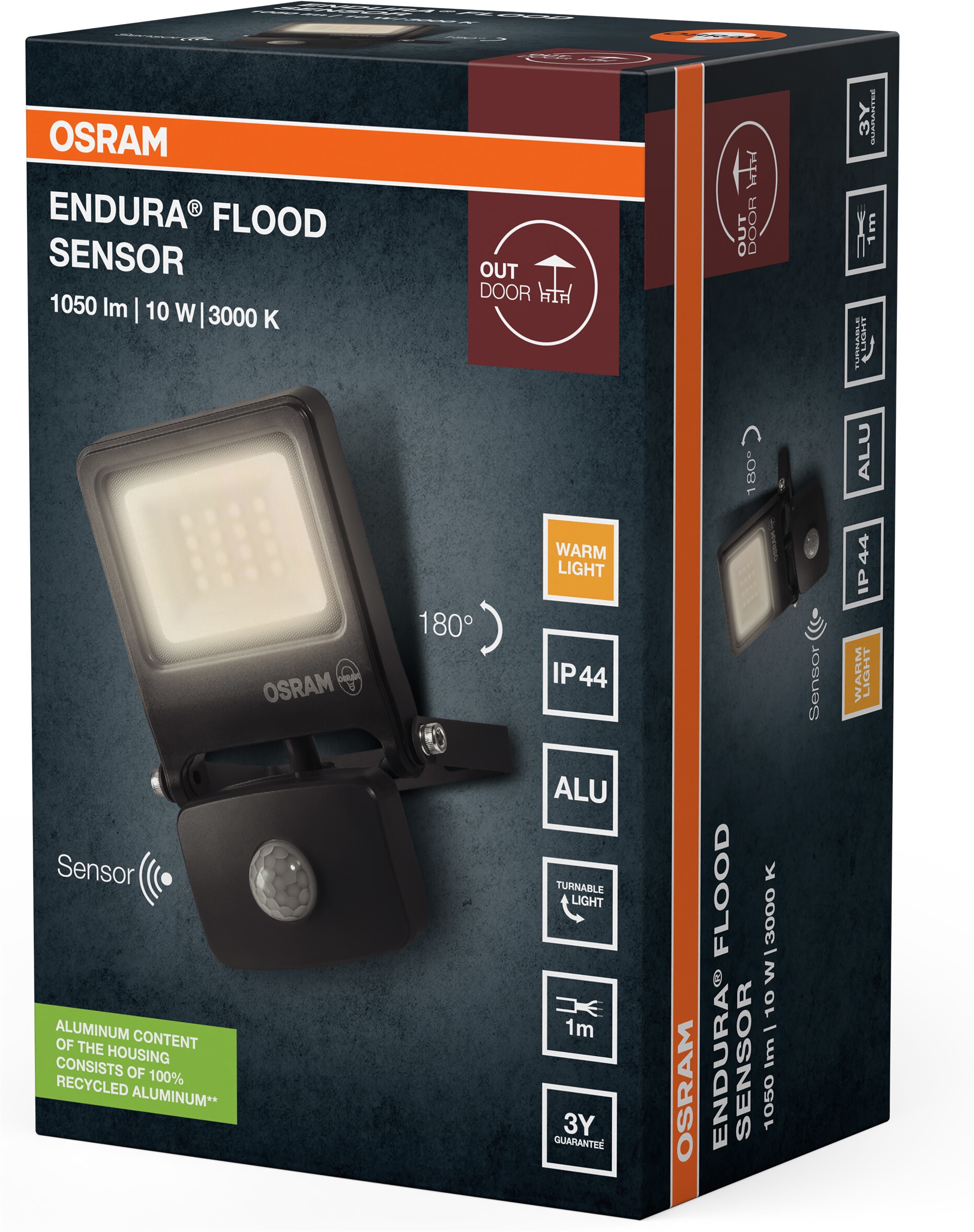 Osram LED Flutlichtstrahler »ENDURA® Flood Warm White PCR« LED-Modul 1 Stk. Warmweiß grau, LED-Modul, Aluminium