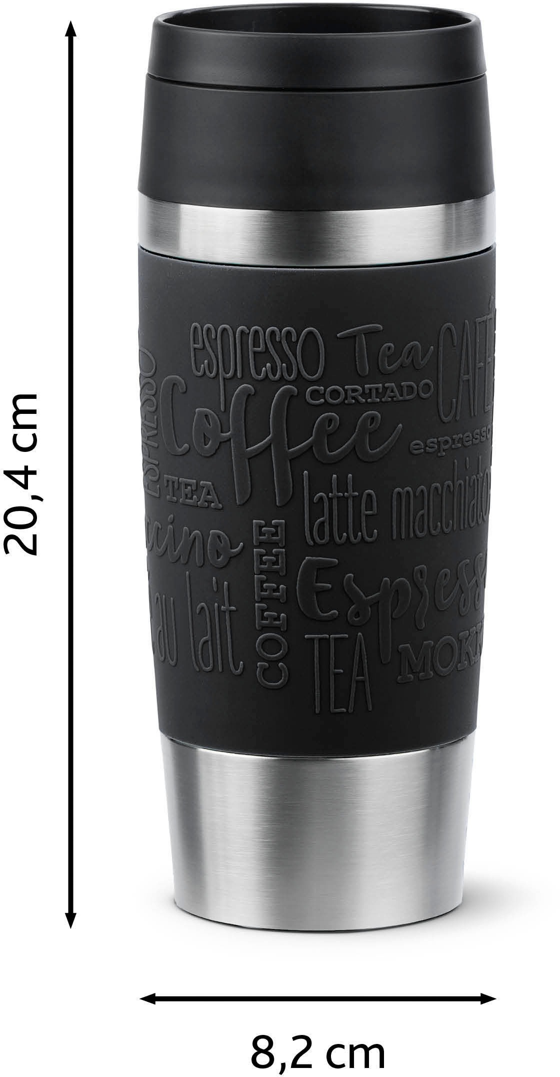 Emsa Thermobecher »Travel Mug Classic, mit 360°-Trinköffnung«, 4h heiß, 8h kalt - 360 ml / 6h heiß, 12h kalt - 500 ml, 100% dicht