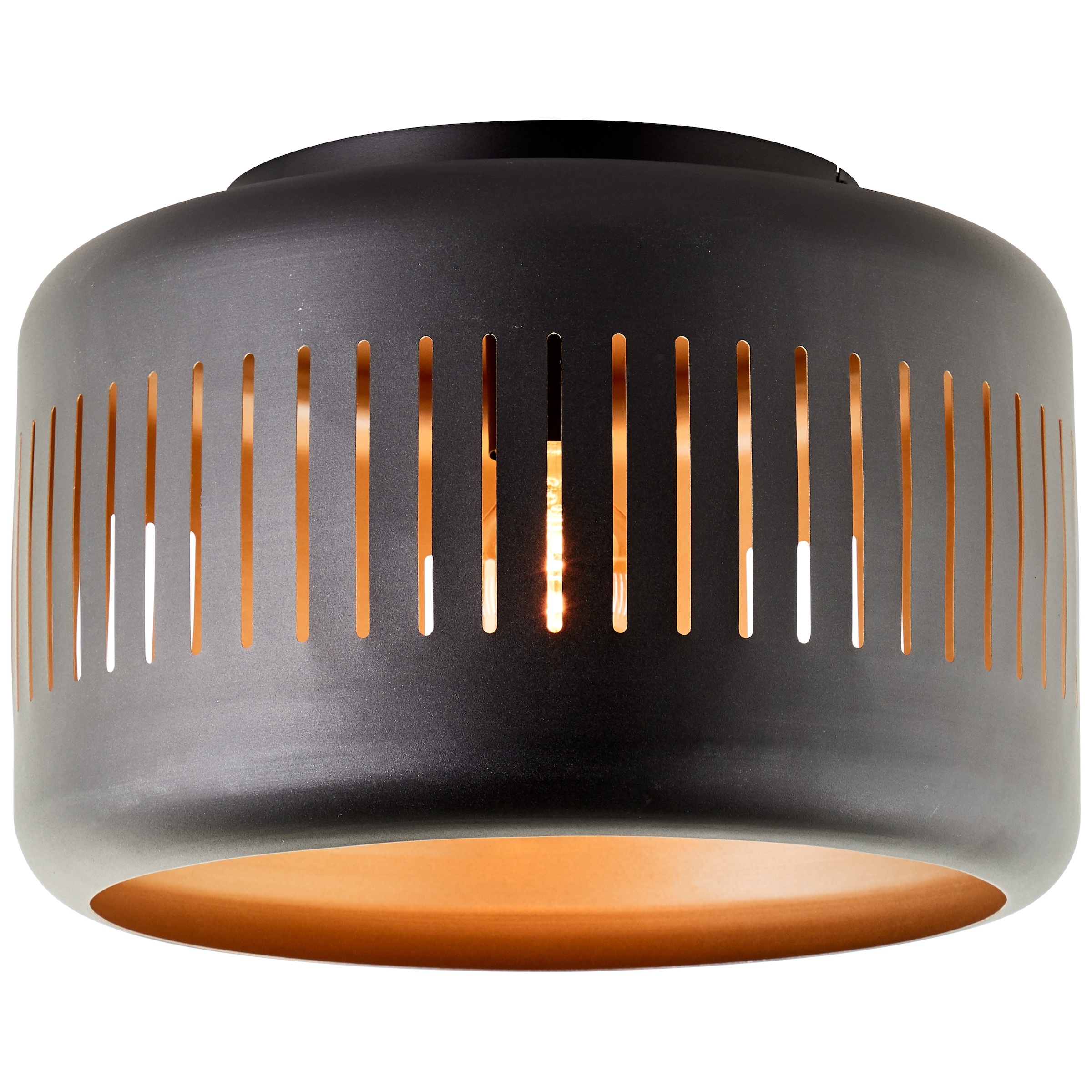 Brilliant Deckenleuchte »Tyas«, 1 flammig, Leuchtmittel E27 | ohne Leuchtmittel, 26 x 38 cm, 1 x E27, Metall, schwarz/goldfarben