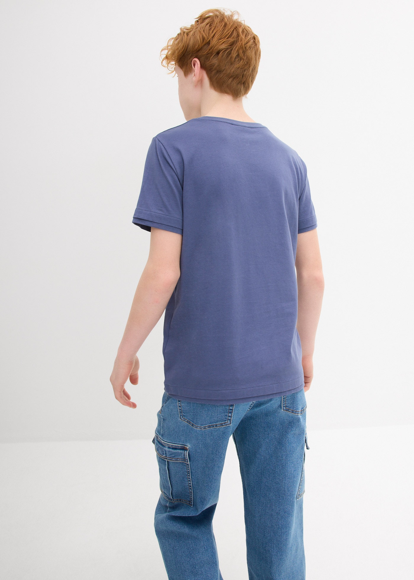 bonprix T-Shirt Packung, 2 Stk. bequeme Passform, Kurzarm-Design, aus reiner Baumwolle