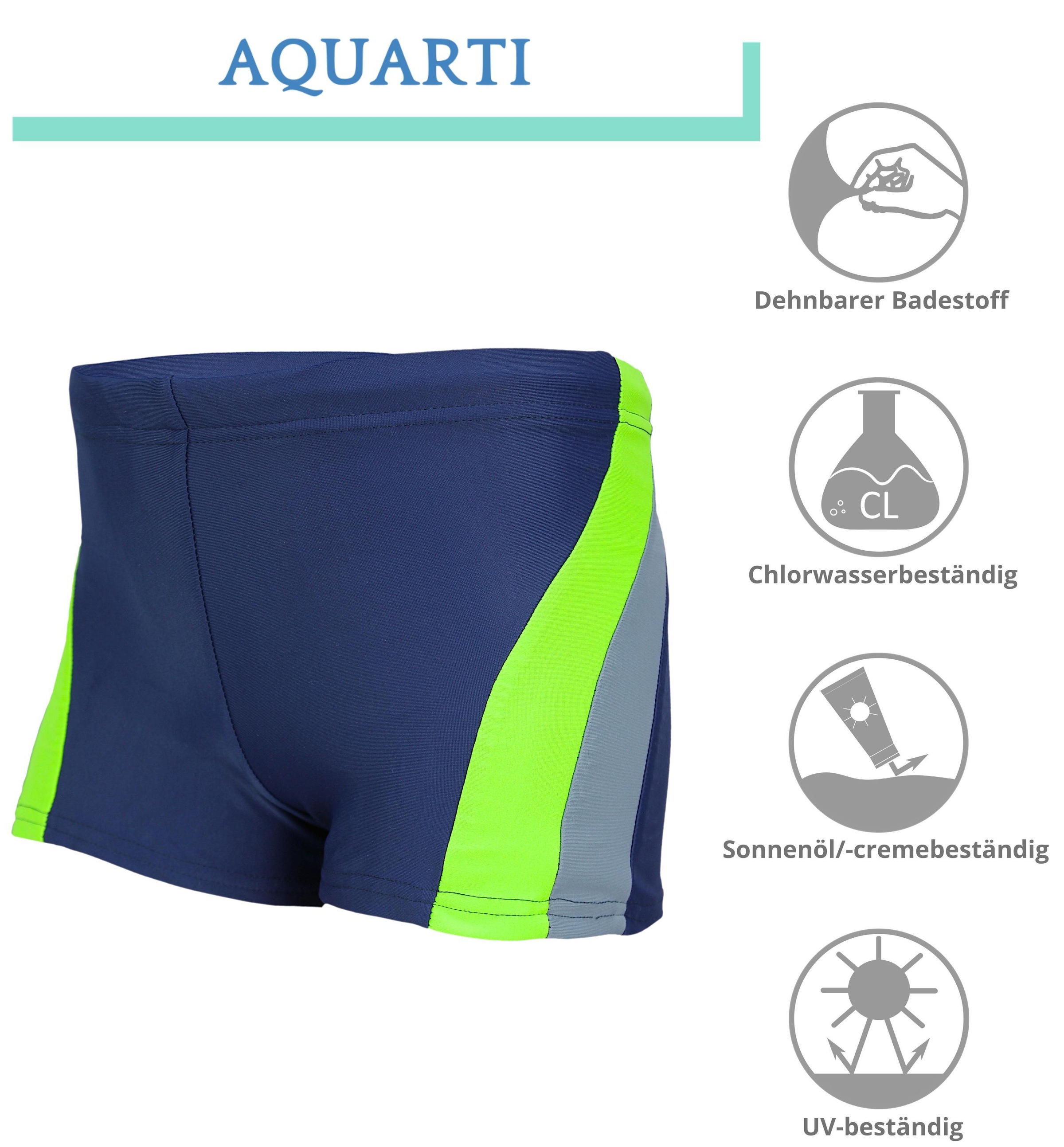 AQUARTI Badehose »Badehose Jungen Kinder Badehose Seitliche Paspel«