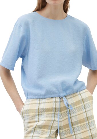 Marc O'Polo DENIM Shirtbluse, überschnittene Schultern und Bindeband in der Taille kaufen