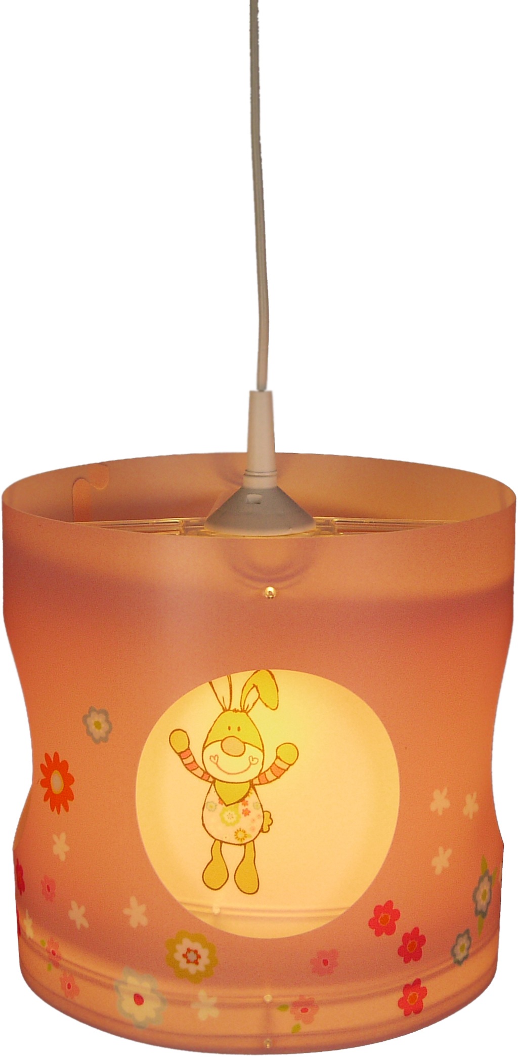 niermann Hängeleuchte »Bungee Bunny, Kinderlampe,  Kinderzimmer« E27 1 Stk. Der innere Lampenschrim dreht sich sobald das Licht eingeschaltet ist