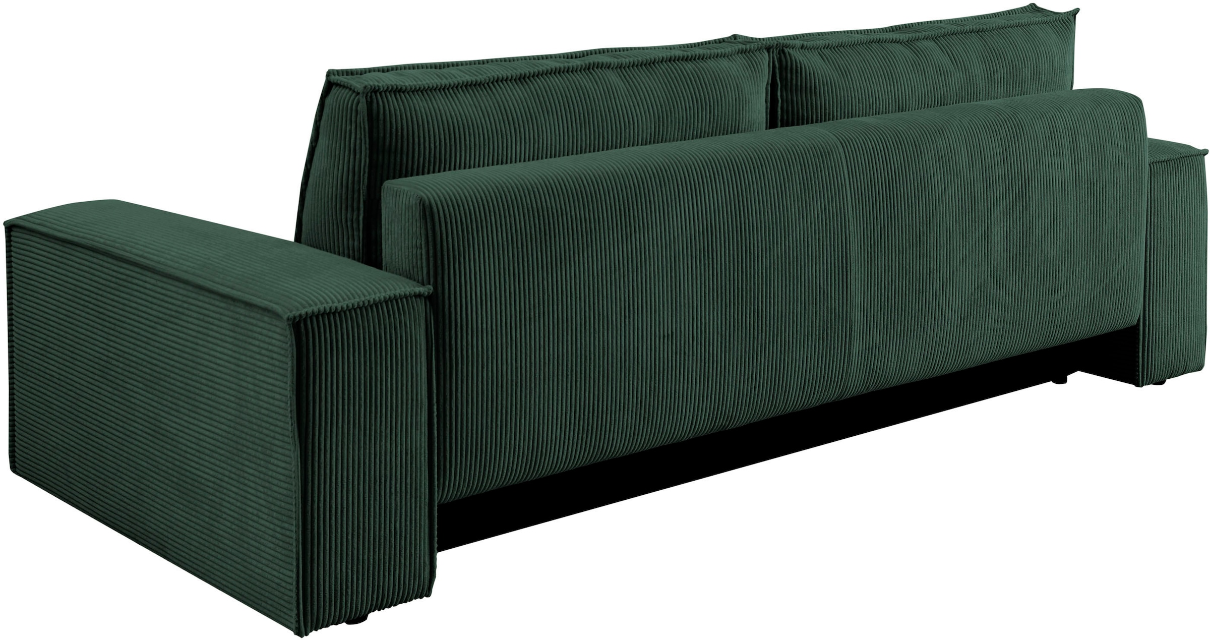 Home affaire 3-Sitzer »SHERWOOD Schlafsofa (257cm) Cord, Samtvelours, Vintage-Lederoptik«, Schlaffunktion mit Bettkasten (ca. 136/200cm)