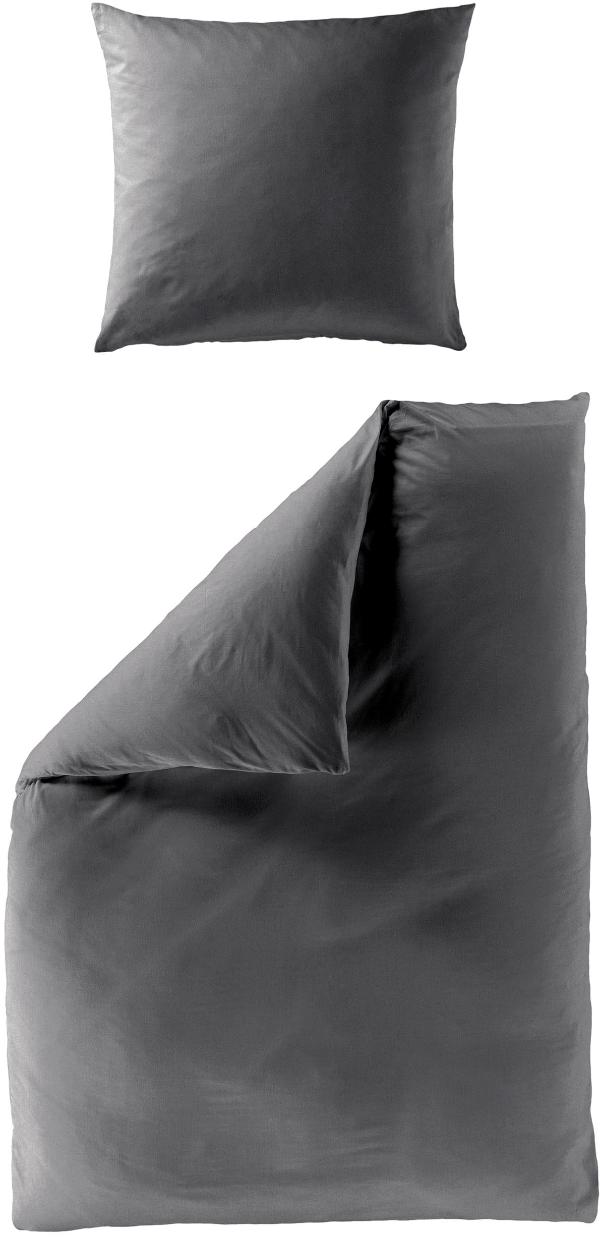 BIERBAUM Bettwäsche »Elegant uni«, Mako-Satin, 100 % Baumwolle, Uni, pflegeleicht