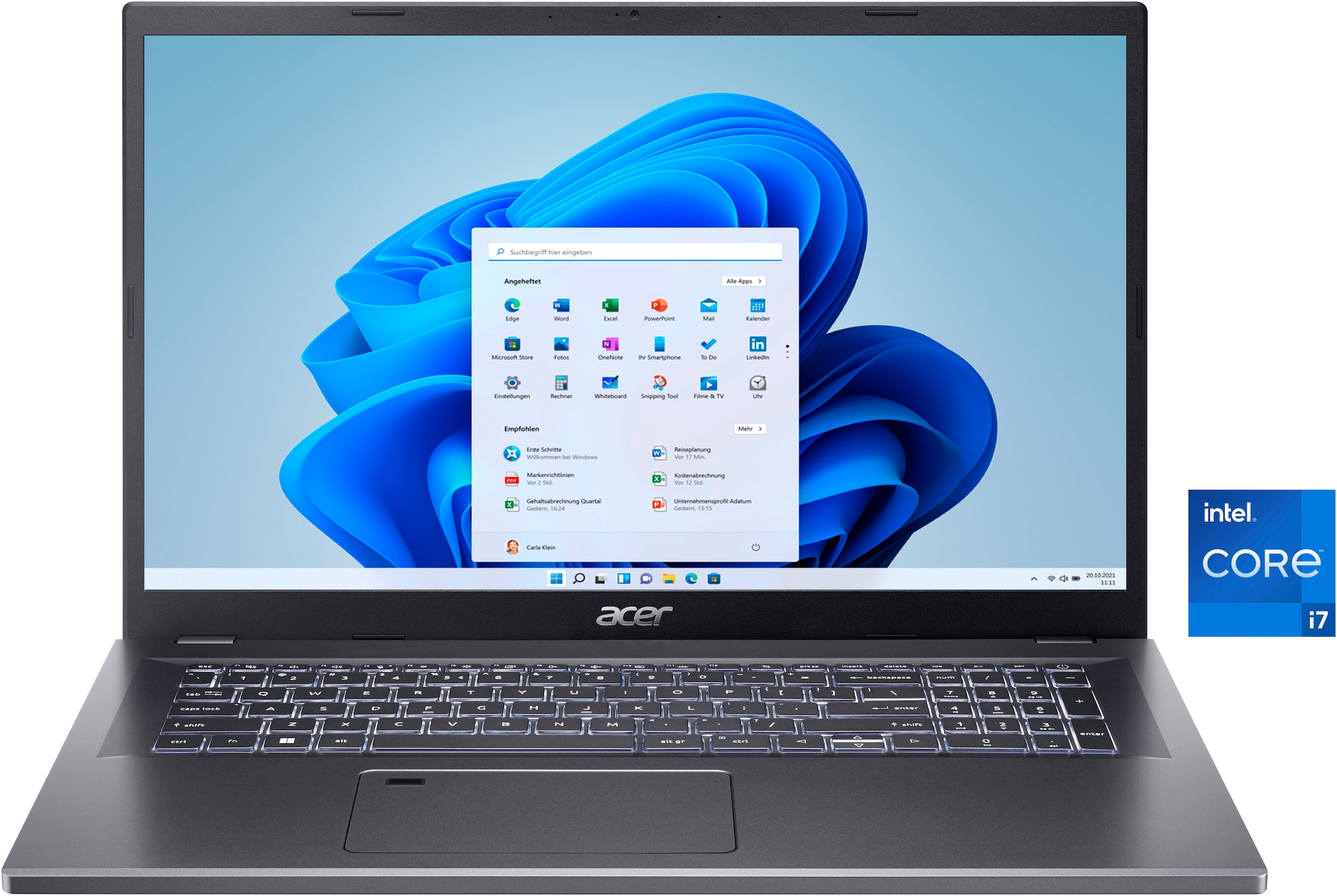 Acer Notebook "Aspire 17" 43,94 cm / 17,3 ″ Intel Core 7 Intel Graphics 1.024 GB SSD