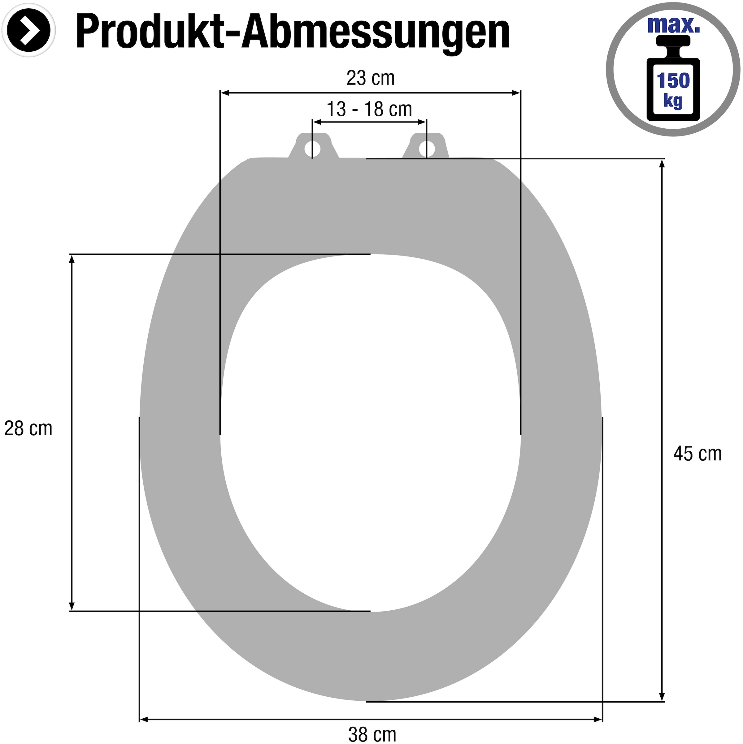 CORNAT WC-Sitz »Ansprechendes Design - Hochwertiger Holzkern - Absenkautomatik«, Schnellbefestigung - Komfortables Sitzgefühl / Toilettensitz