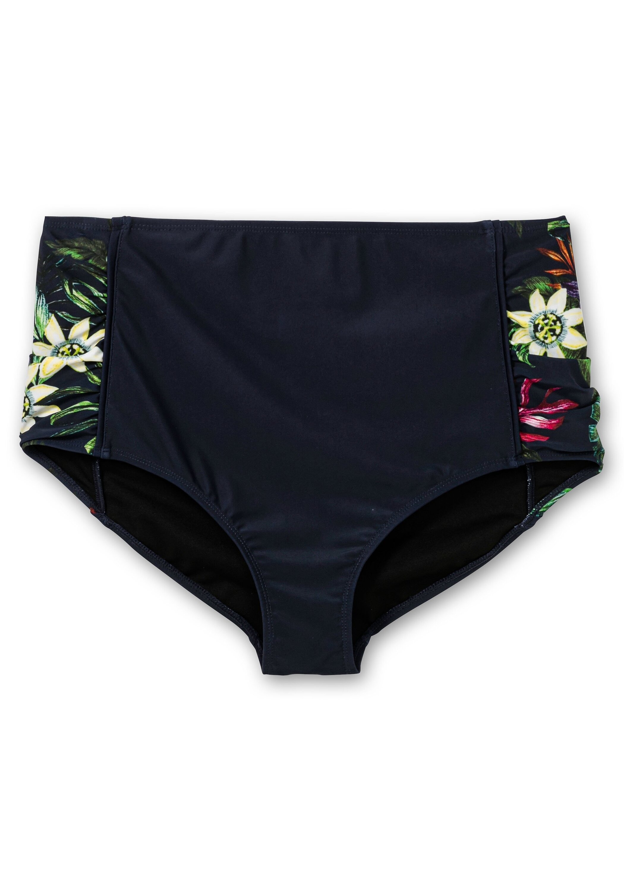 Sheego Bikini-Hose »Bikinihose in hohem Schnitt, mit Blumendruck«, in hohem Schnitt, mit Blumendruck