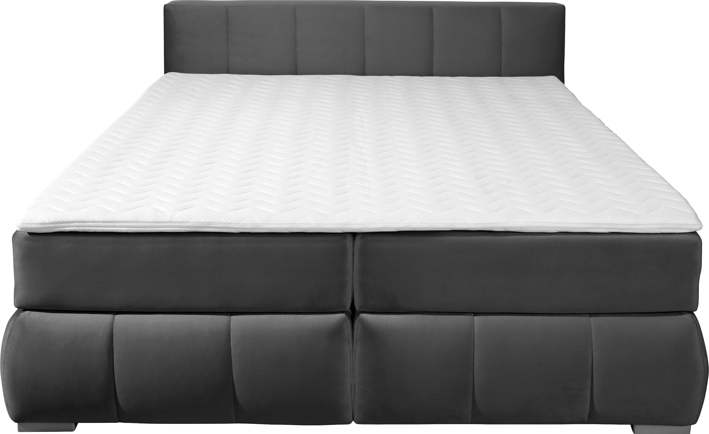 Guido Maria Kretschmer Home&Living Boxspringbett »Chelles«, inkl. Topper, in XXL- Überlänge 220 cm, Unterbox mit feine Wölbung