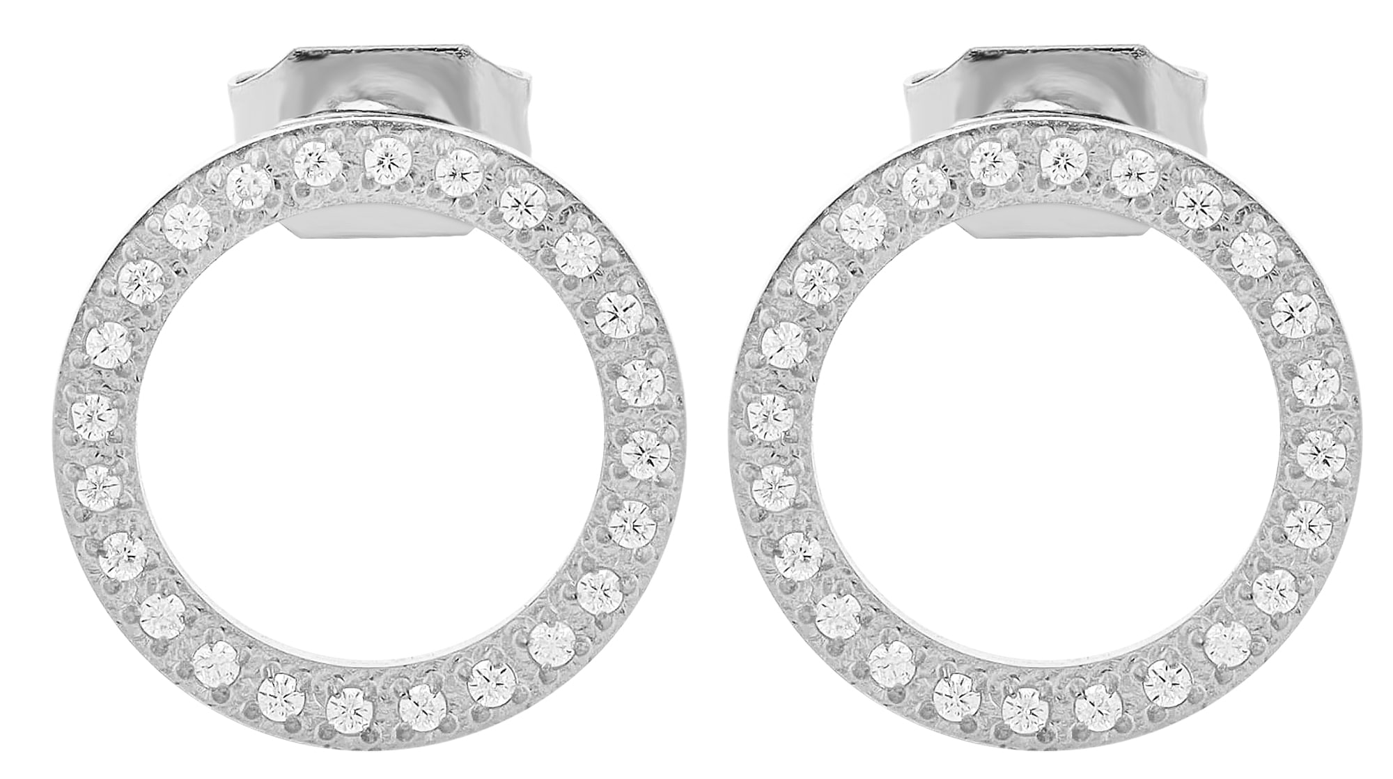 Adelia´s Paar Ohrstecker »Damen Ohrringe ¿ Ohrstecker aus Edelstahl mit Strass Steinchen«