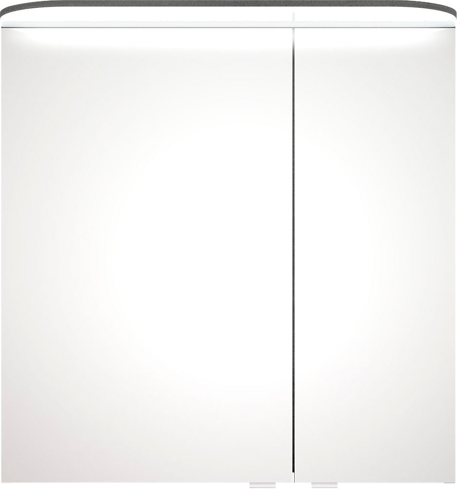 Saphir Badmöbel-Set »Balto Sprint 3-teilig, Mineralmarmor-Waschtisch mit LED-Spiegelschrank«, (4 St.), Badezimmer Set mit Unterschrank inkl Türdämpfer, 3 Türen, 3 Schubladen