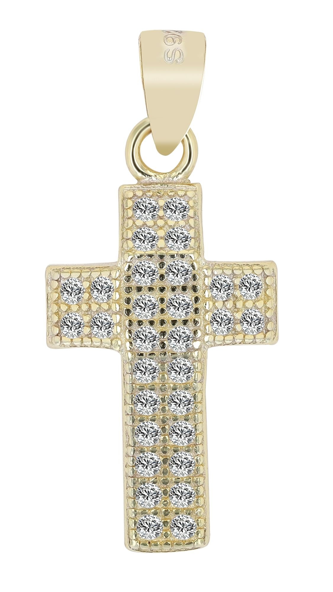 Adelia´s Kreuzanhänger »Damen Anhänger ¿ Kreuz Kreuzanhänger aus 925 Silber mit Zirkonia«