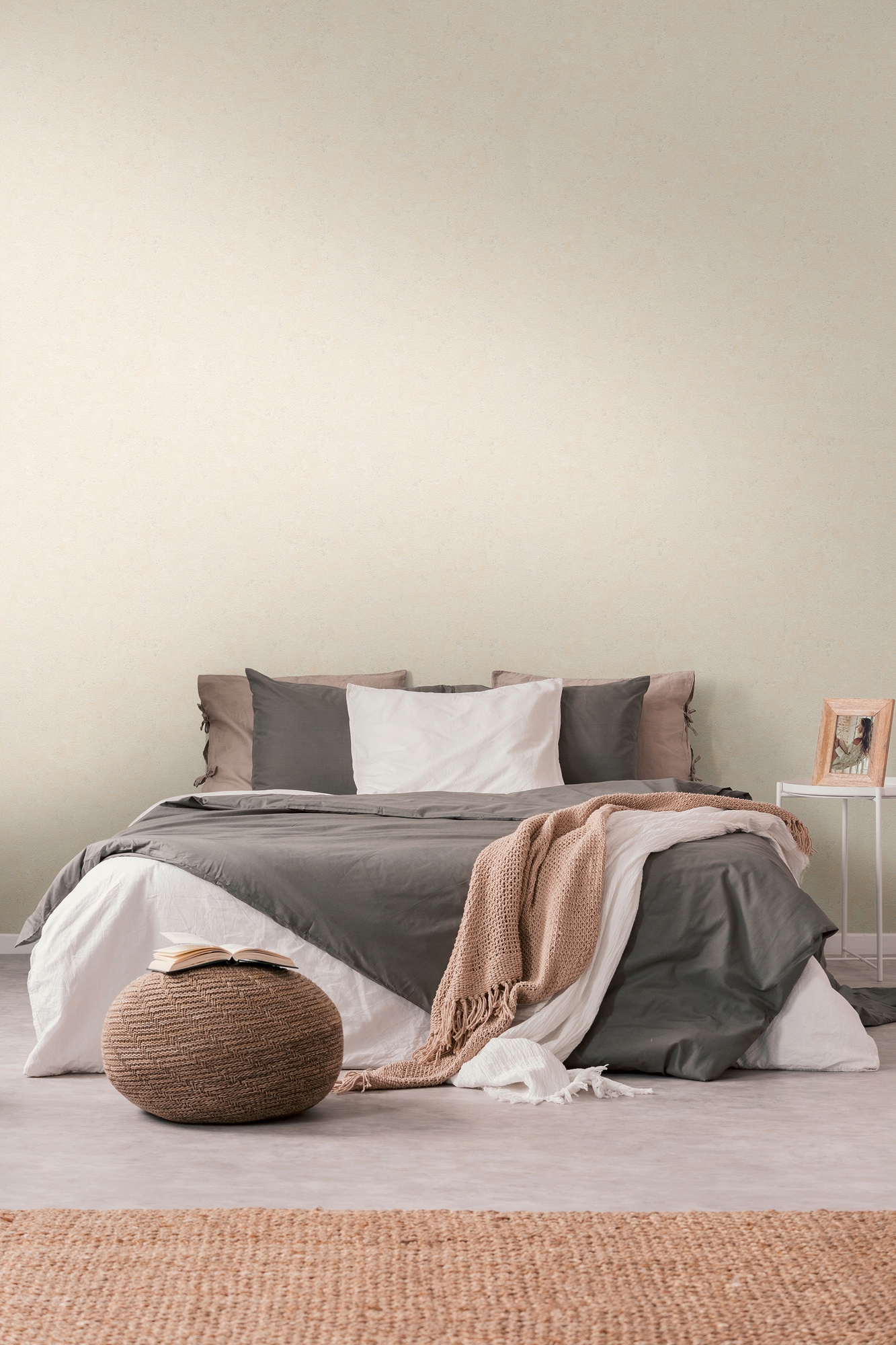 A.S. Création Vliestapete »Casual Living Struktur-Tapete Unitapete Putzoptik Putzoptik« leicht glänzend strukturiert Vliestapete einfarbig für Schlafzimmer Küche Wohnzimmer Struktur Flur