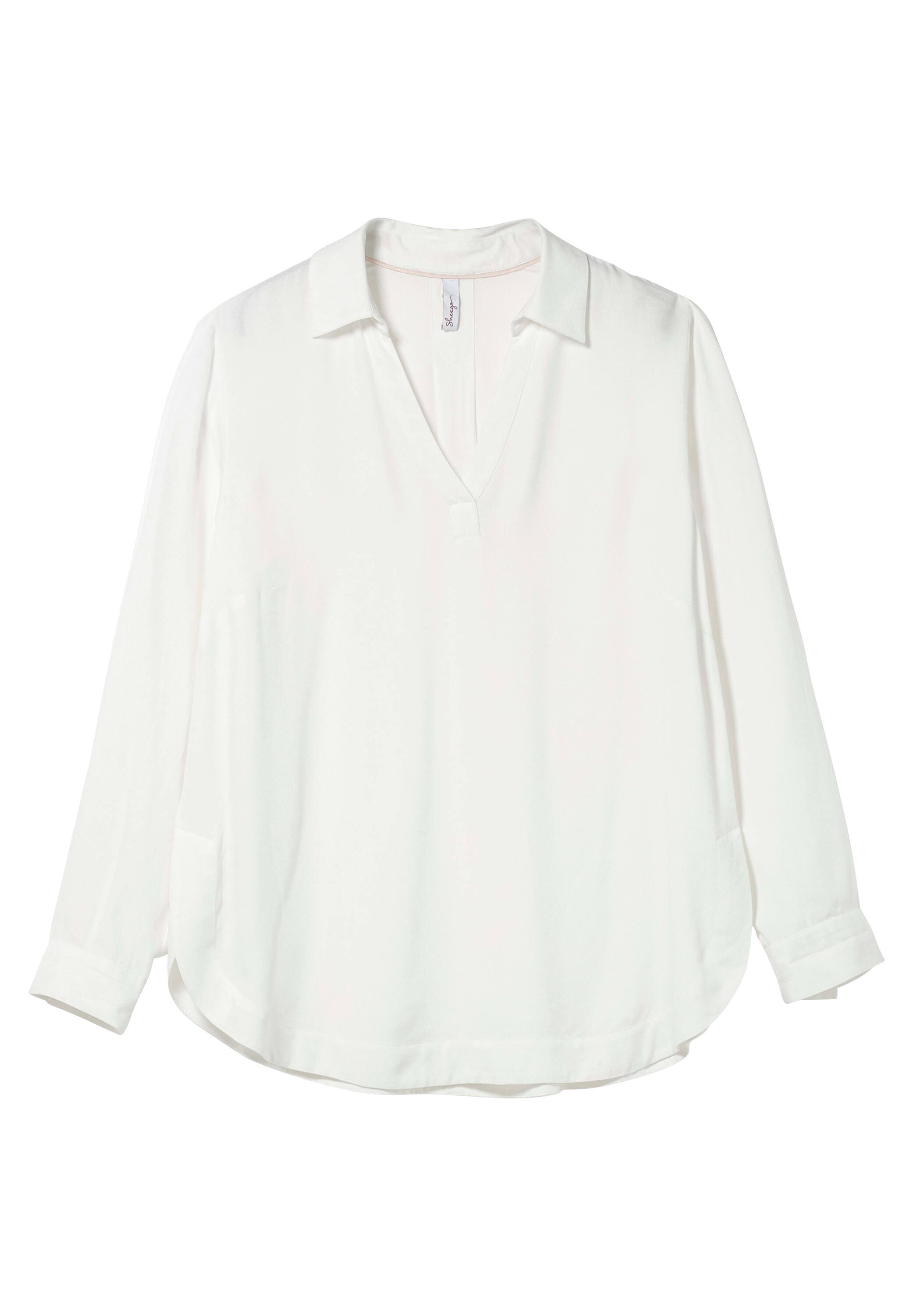 Sheego Longbluse »Tunika Tunika mit Hemdkragen und V-Ausschnitt«