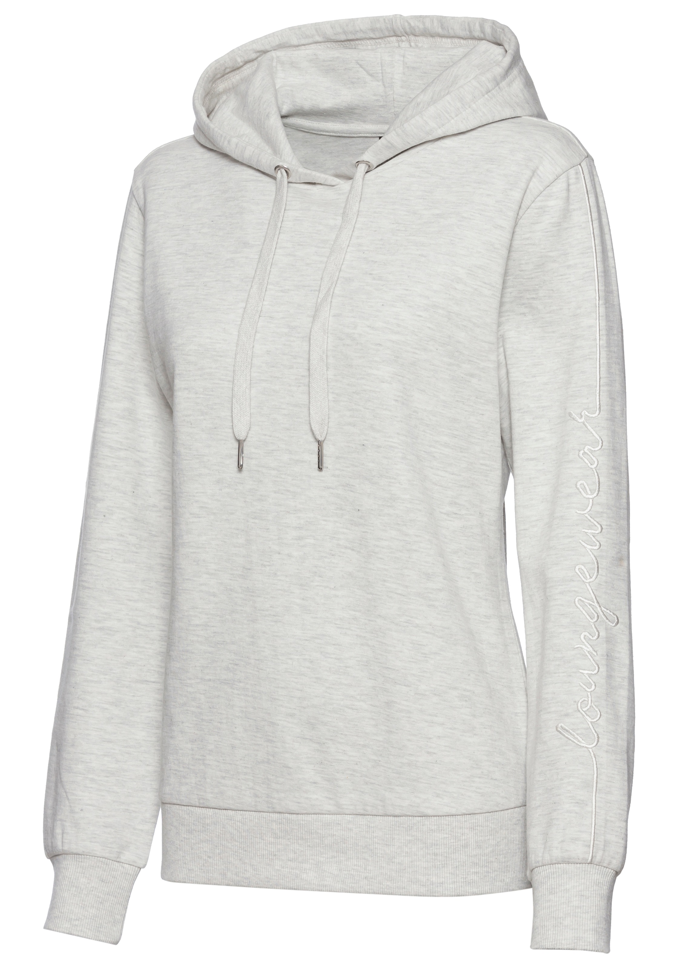 Vivance Hoodie, mit seitlicher Loungewear Stickerei, Loungshirt