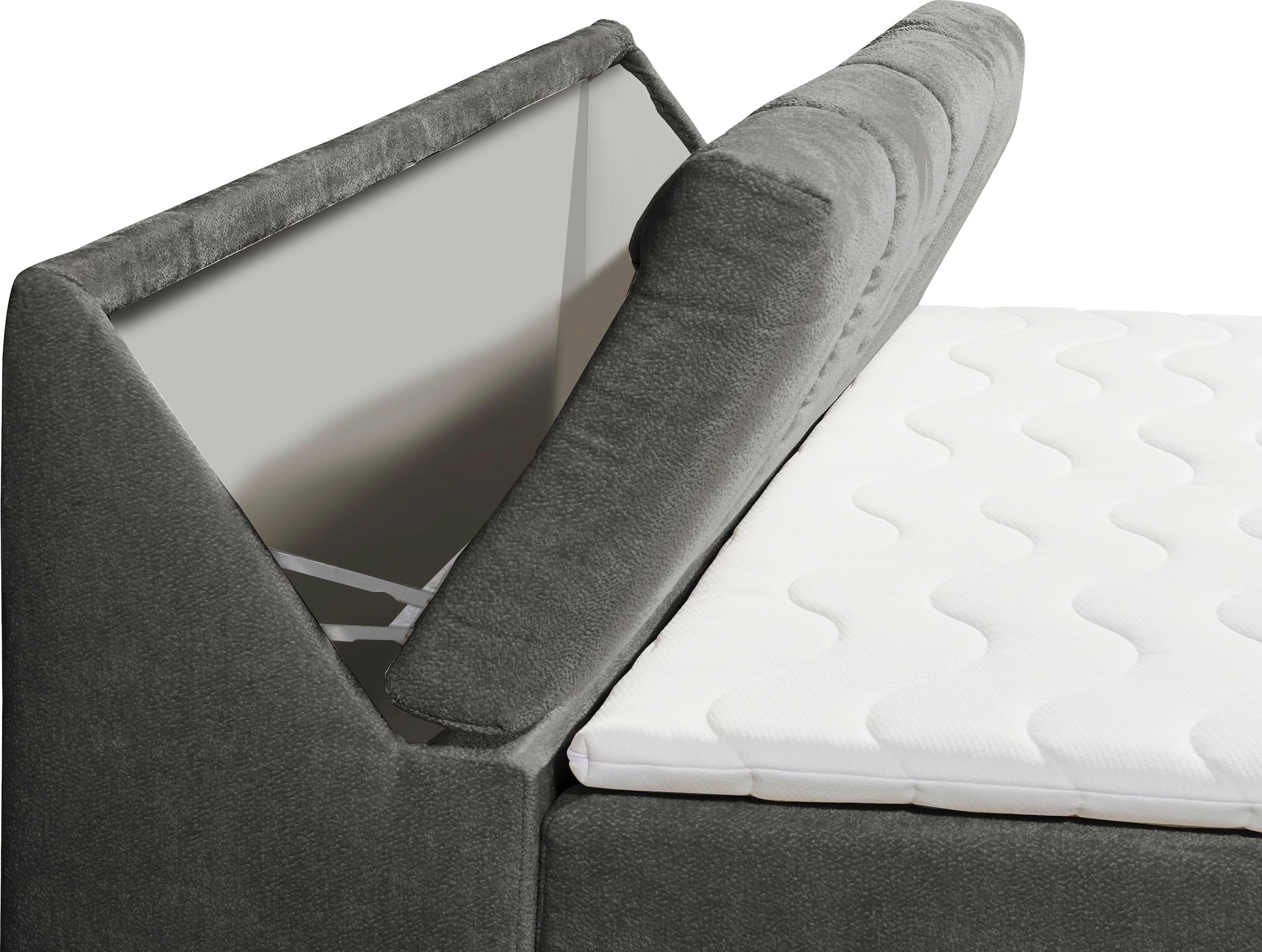 ED EXCITING DESIGN Boxbett »Valencia« inkl. Bettkasten und Stauraum im Kopfteil