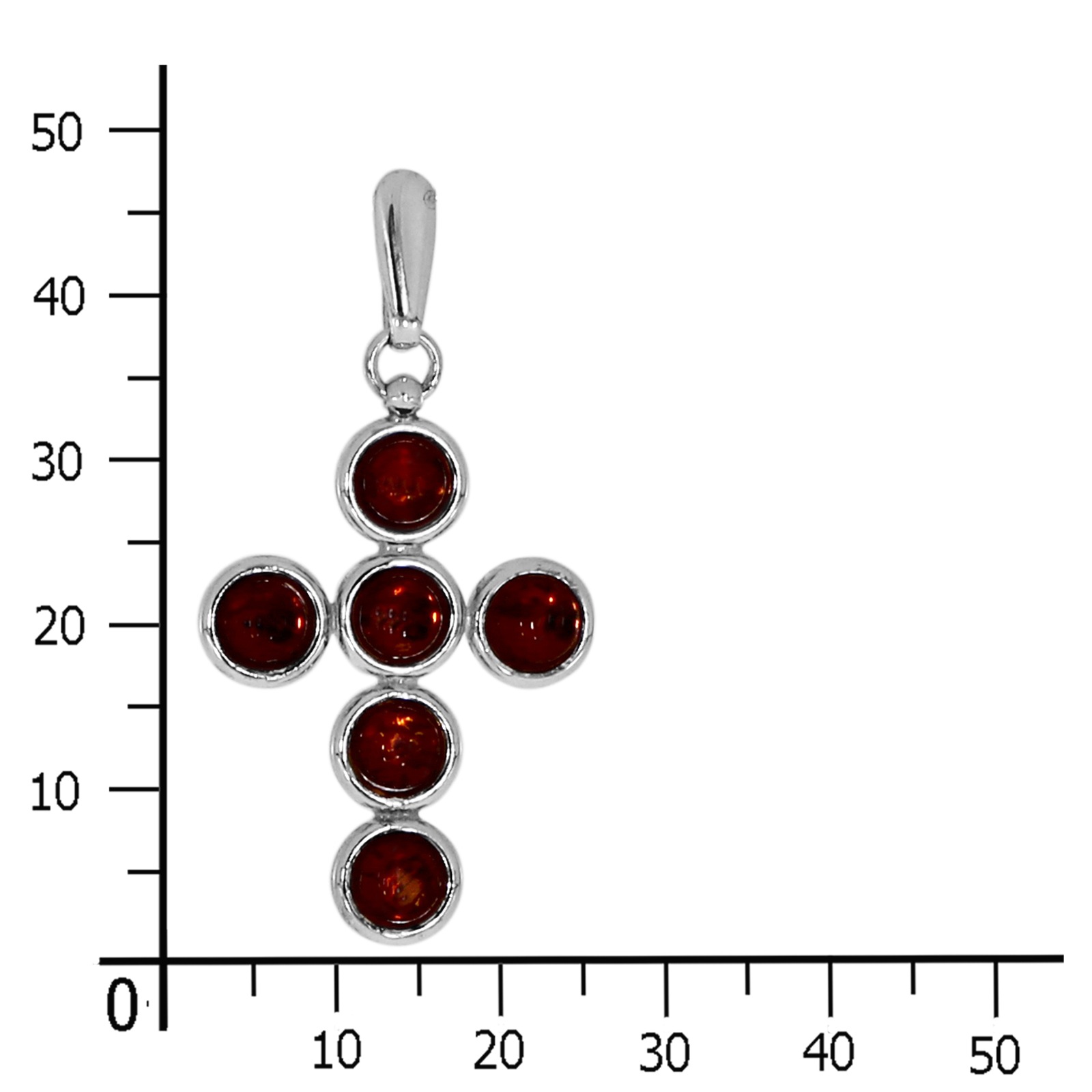 OSTSEE-SCHMUCK Kettenanhänger »- Kreuz - Silber 925/000 - Bernstein« ()