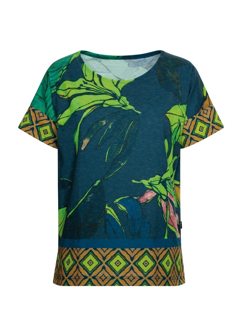 Trigema T-Shirt »TRIGEMA T-Shirt mit abstraktem Design«, (1 tlg.)