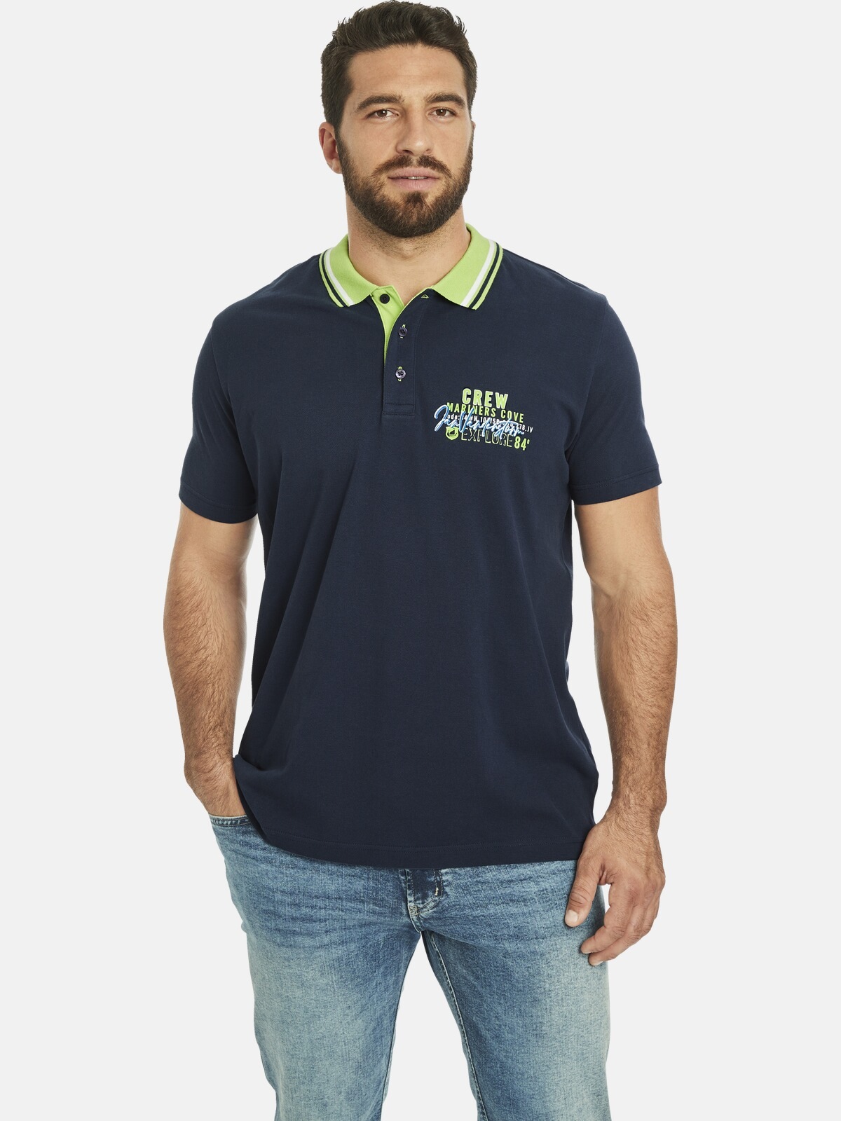 Jan Vanderstorm Poloshirt »Doppelpack Poloshirt TEOFIL«
