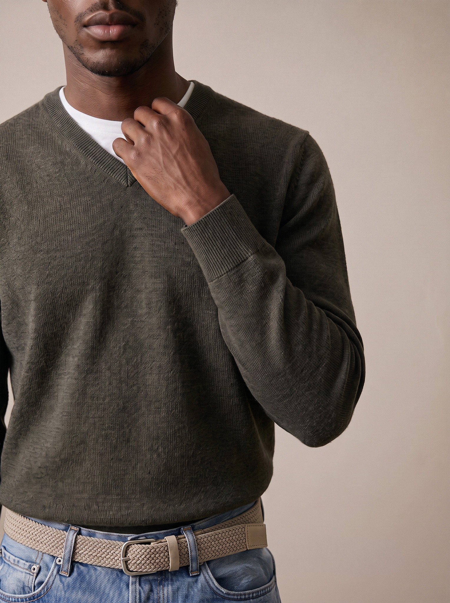 FYNCH-HATTON Strickpullover mit V-Ausschnitt
