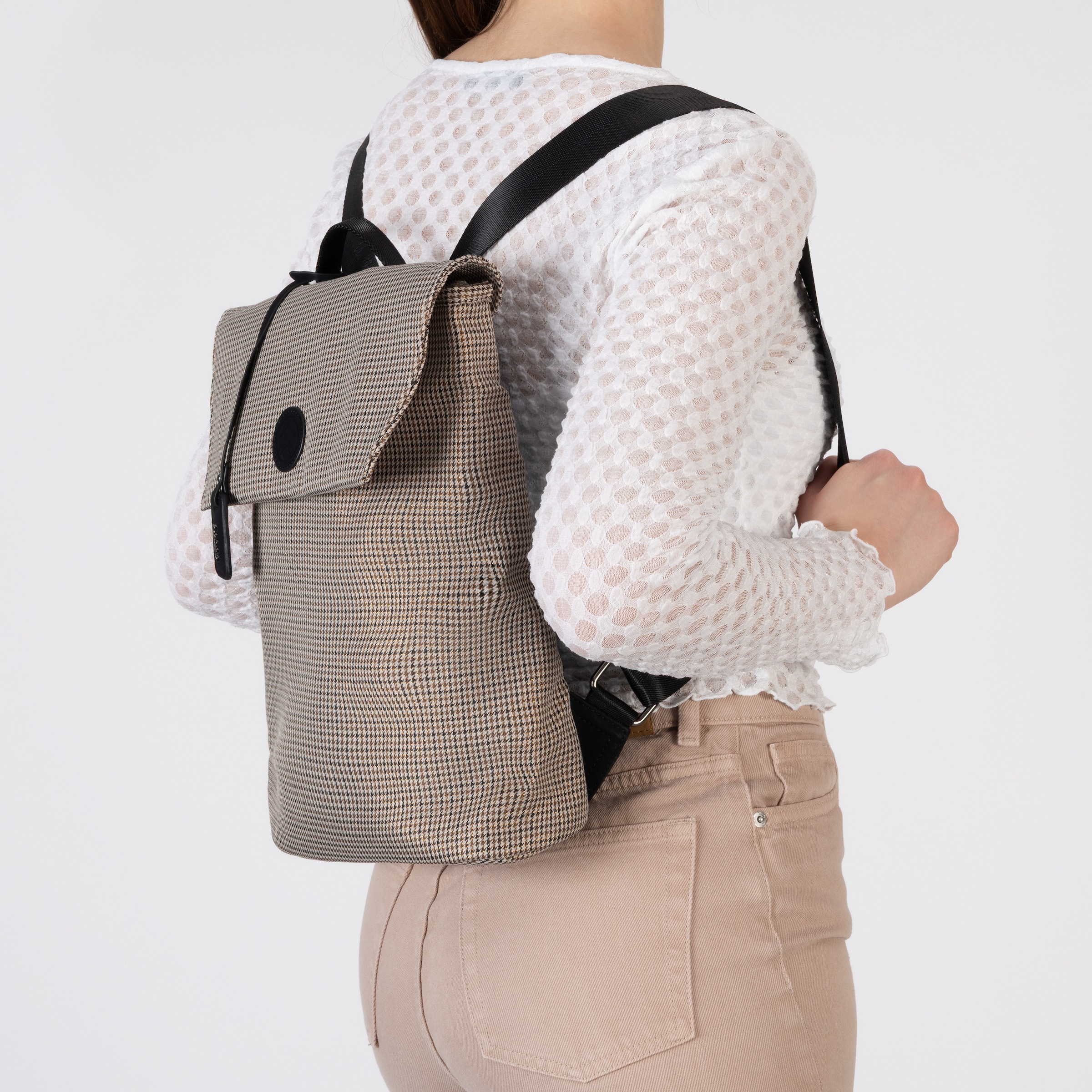Rieker Cityrucksack Business-Rucksack mit Glencheck-Muster