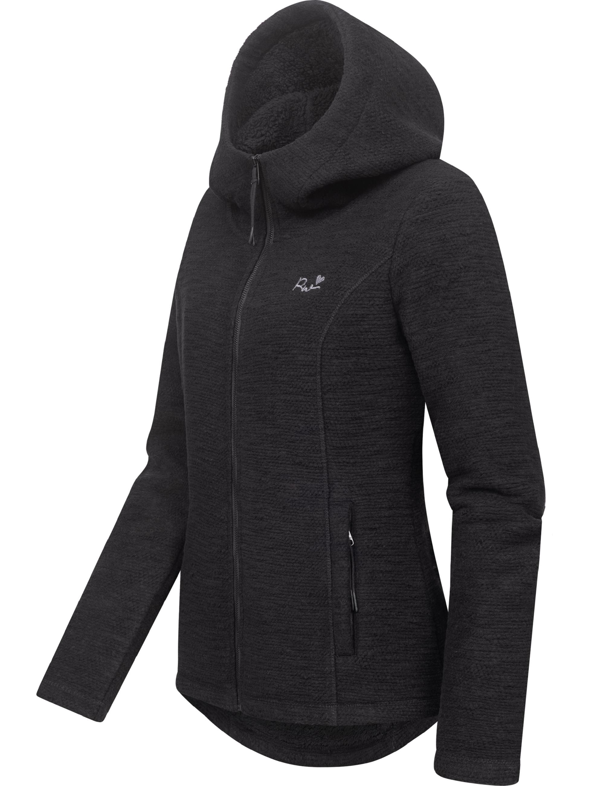 Ragwear Sweatjacke »Kapuzenstrickjacke Lyshka Melange«, Kuschelige Kapuzenjacke in Strick-Optik
