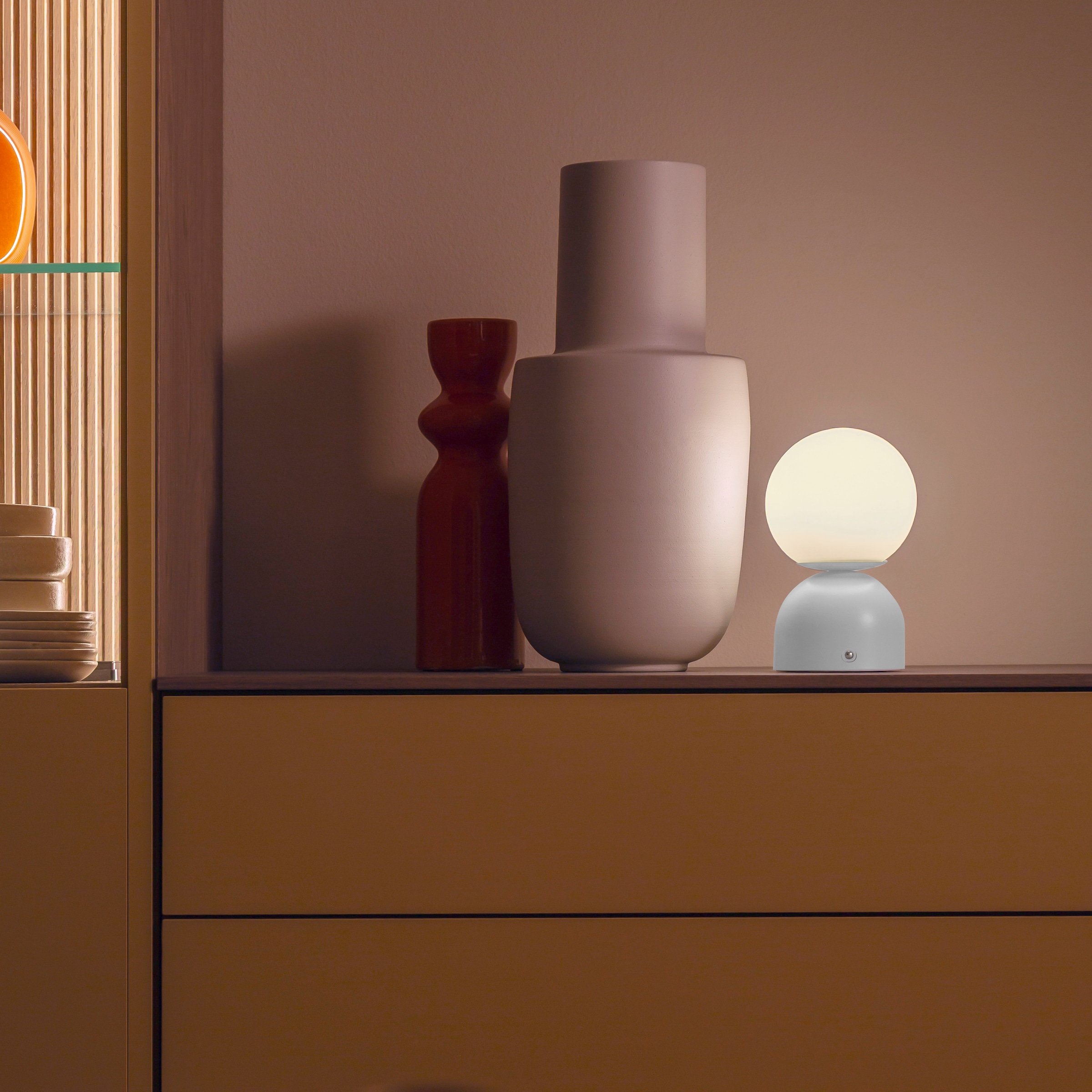 SCHÖNER WOHNEN-Kollektion LED Tischleuchte »RUDI« LED-Board 1 Stk. warmweiß - kaltweiß SCHÖNER WOHNEN Kollektion, CCT 3000-6000K, Touchdimmer, Memoryfunktion