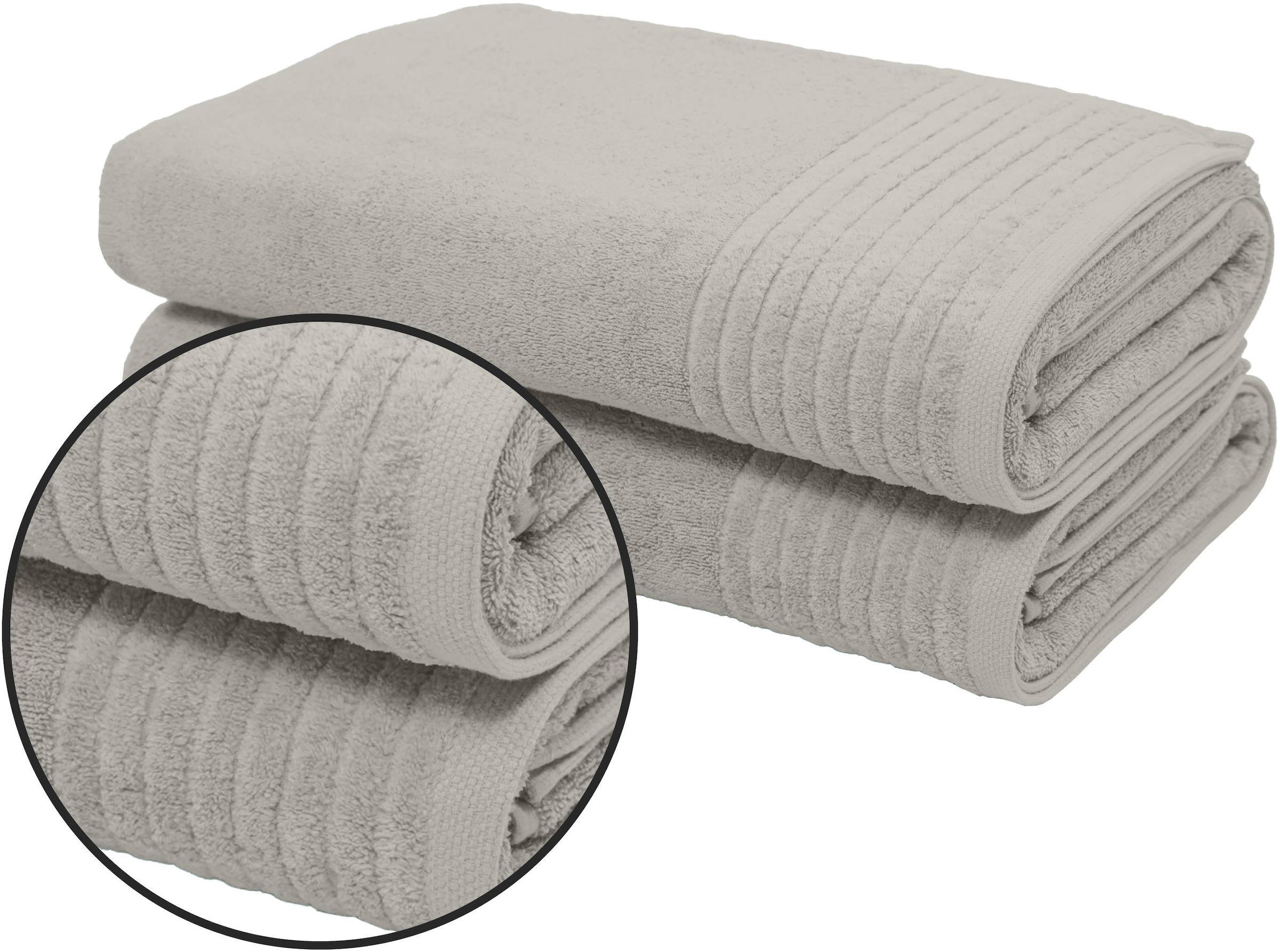 my home Saunatuch »Sanremo Premium, Premium Handtücher, 600 gr/m², 80x200cm«, (Set, 2 St., 2x 80x200), mit Bordüre, einfarbig, flauschig und weich, dicke Qualität