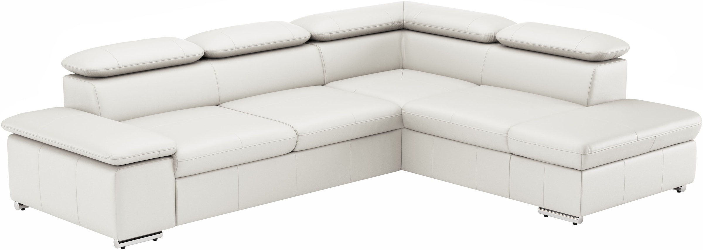 sit&more Ecksofa »Valantine L-Form, B: 272 cm, Leder, mit Arm- und Kopfteilverstellung« optional Schlaffunktion, Komfortsofa, modern