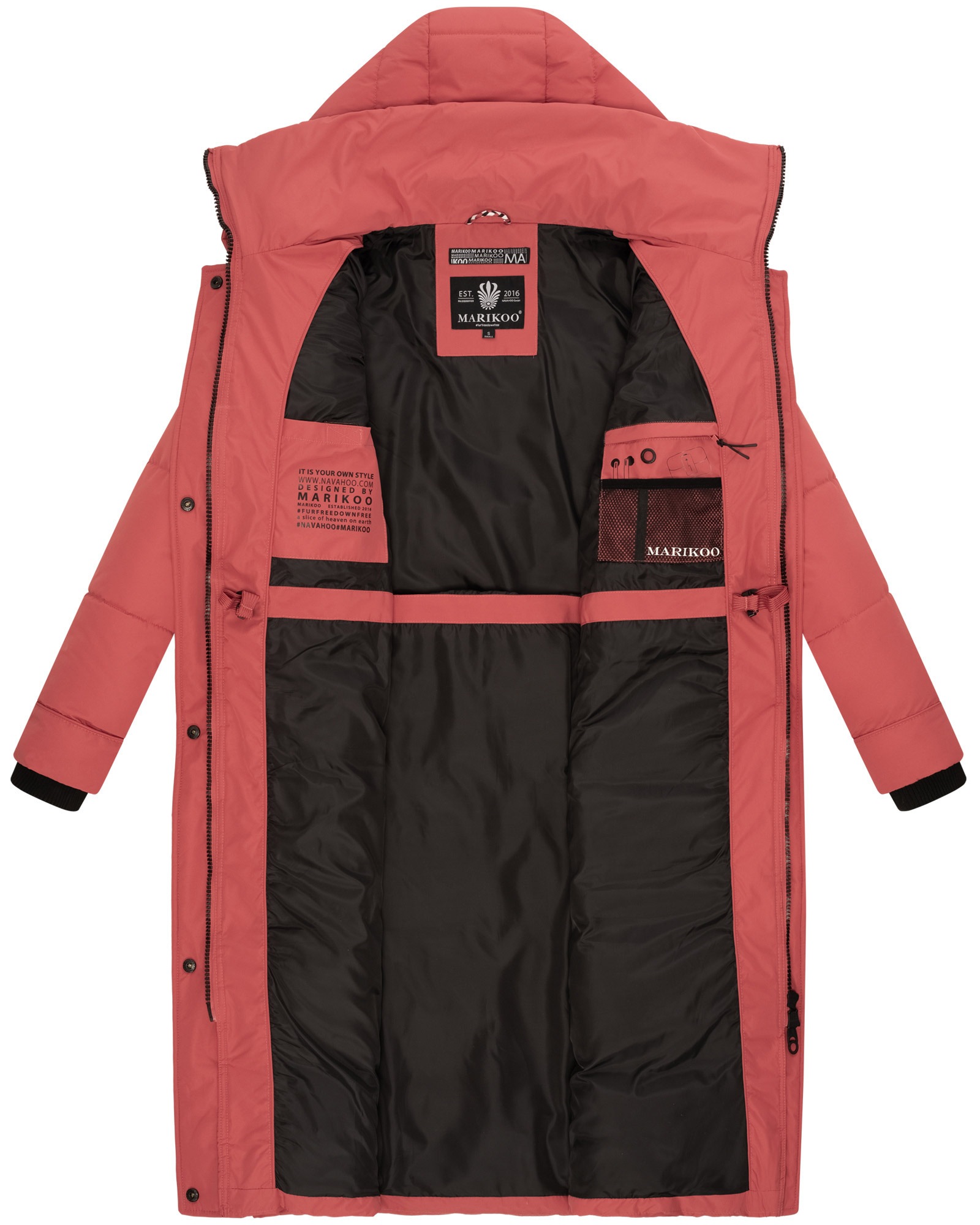 Marikoo Winterjacke »Marikoo Ayumii Damen lange Winter Steppjacke B948«
