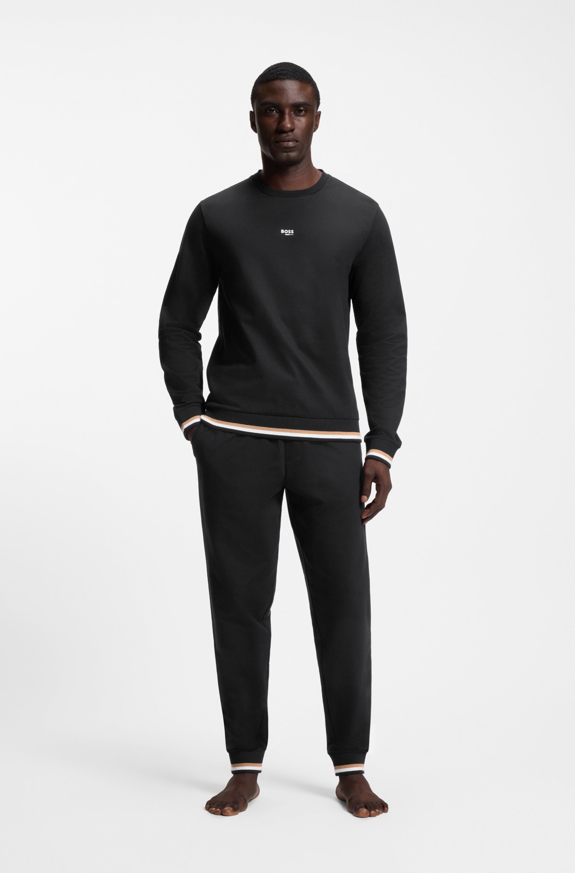 BOSS Sweatshirt »Iconic«, kontrastfarbene Details, noramle Passform
