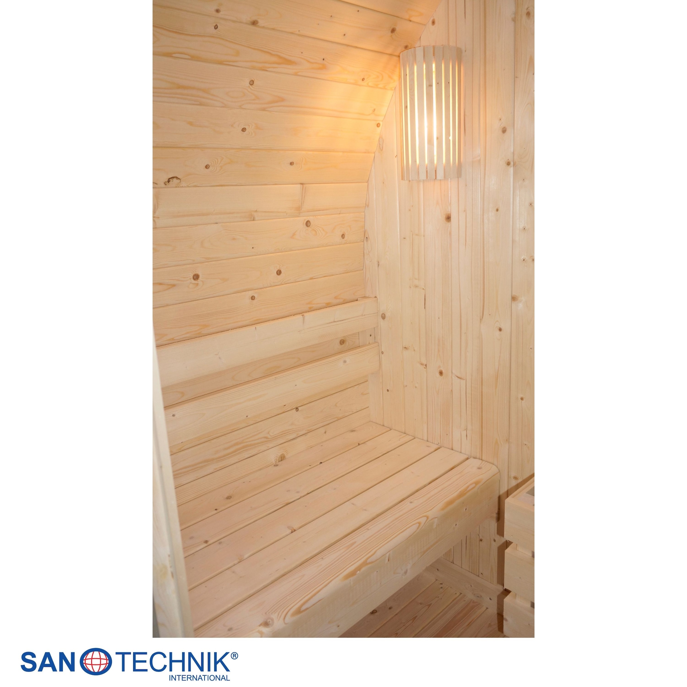Sanotechnik Sauna »Außensauna ISLAND« 2 oder 4 Personen; inkl. 3,6 kW oder 8 kW Saunaofen und Saunasteine