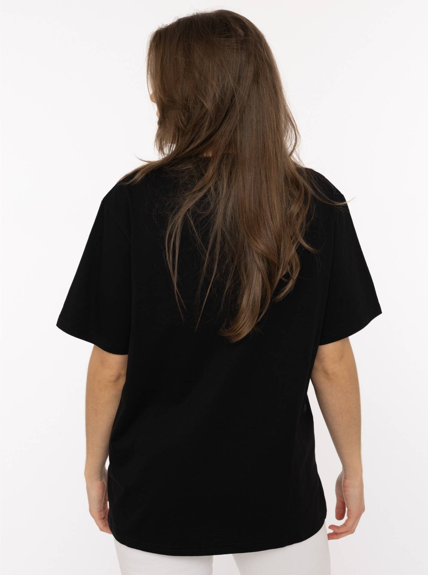 Zwillingsherz T-Shirt »"Wild Wild Wild"« großer, gestickter Schriftzug mit Leomuster, Rundhals