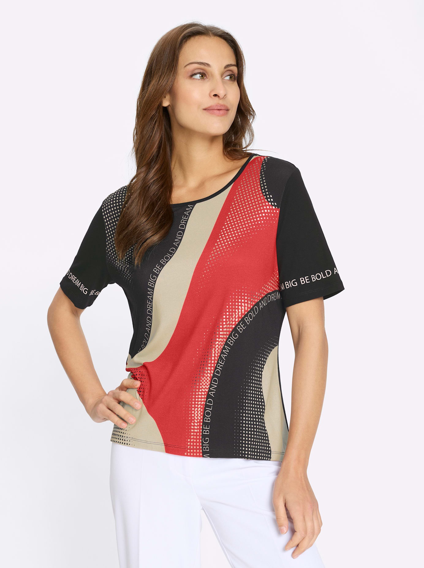 Inspirationen Rundhalsshirt »Kurzarm-Shirt« 1 tlg.