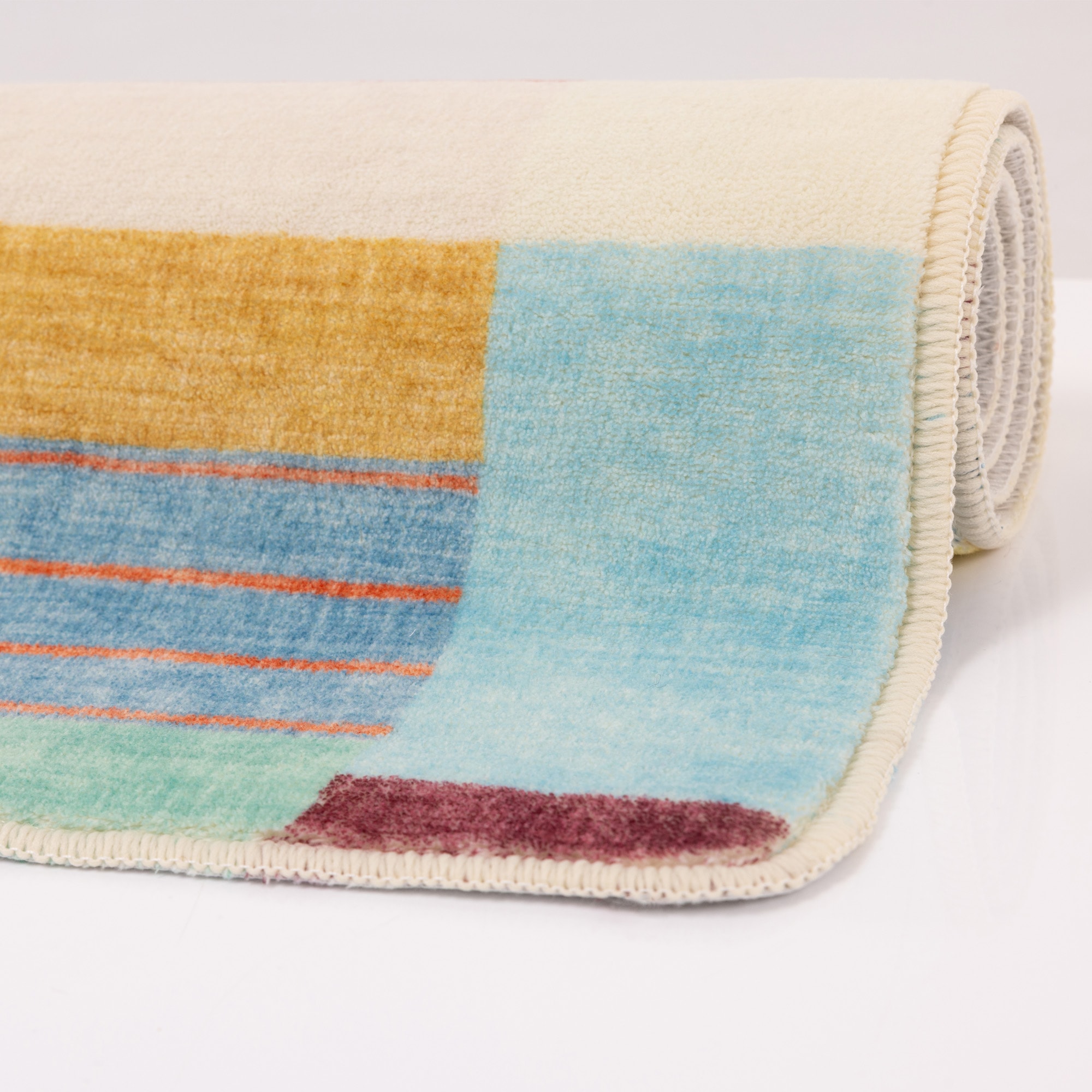 Gino Falcone Badematte »Aquata GF-167, Badvorleger, Badezimmer Teppich« Höhe 7 mm rutschhemmend beschichtet fußbodenheizungsgeeignet Badteppich, bedruckt, gestreift, modernes Design, rechteckig