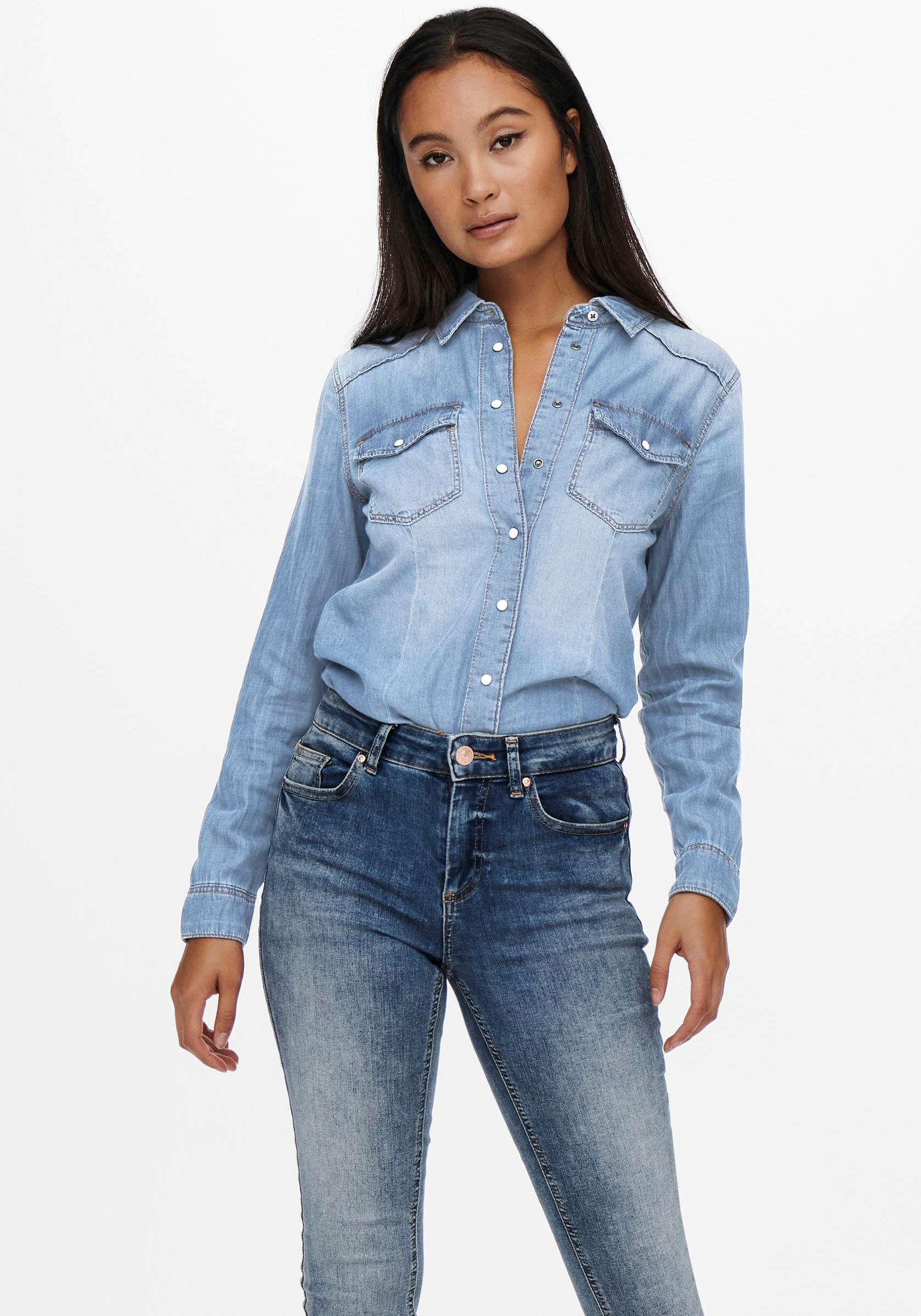 Only Jeansbluse »ONLROCK IT DNM LS SHIRT«