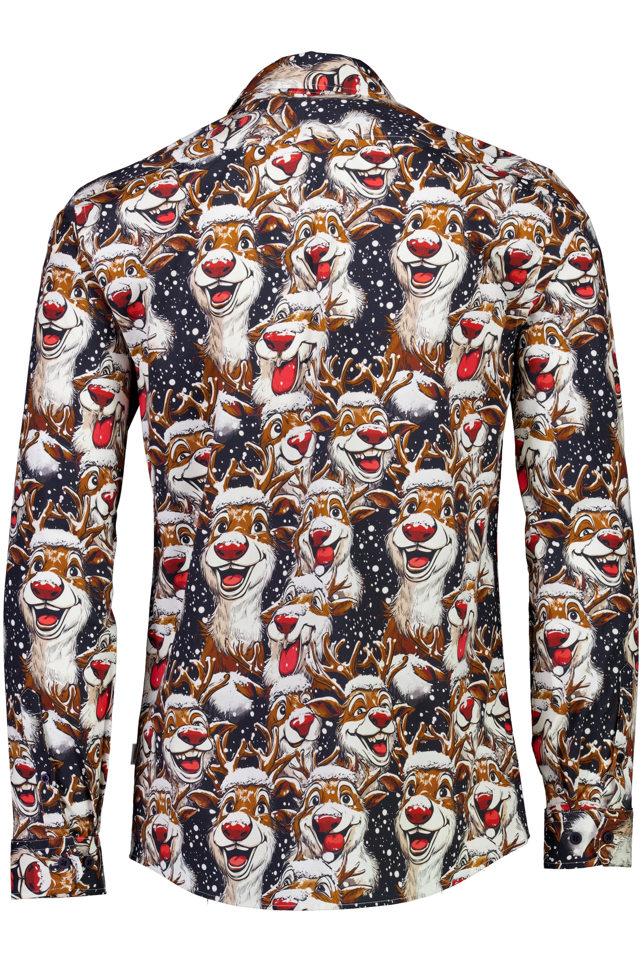 LINDBERGH Langarmhemd mit weihnachtlichem All-Over Print