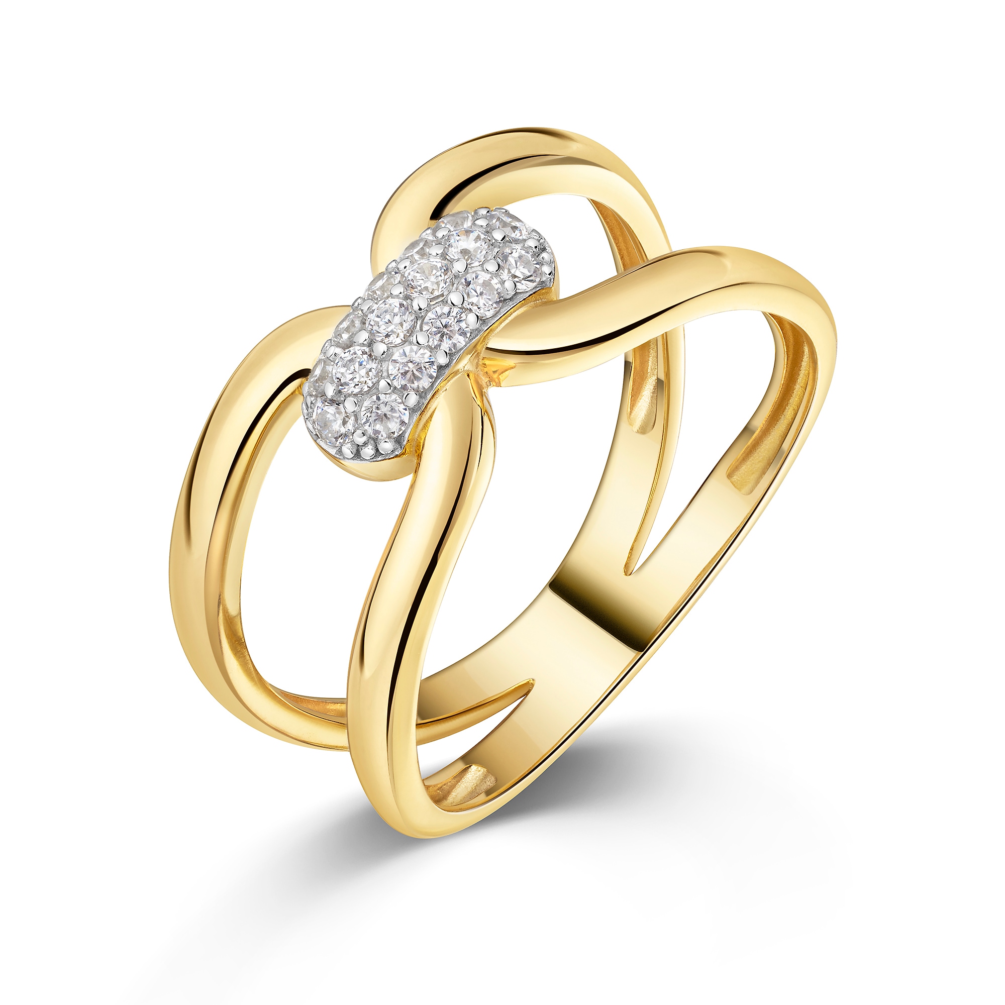 Firetti Fingerring »Schmuck Geschenk Gold 333 Damenring Ring Drop bicolor« mit Zirkonia (synth.)
