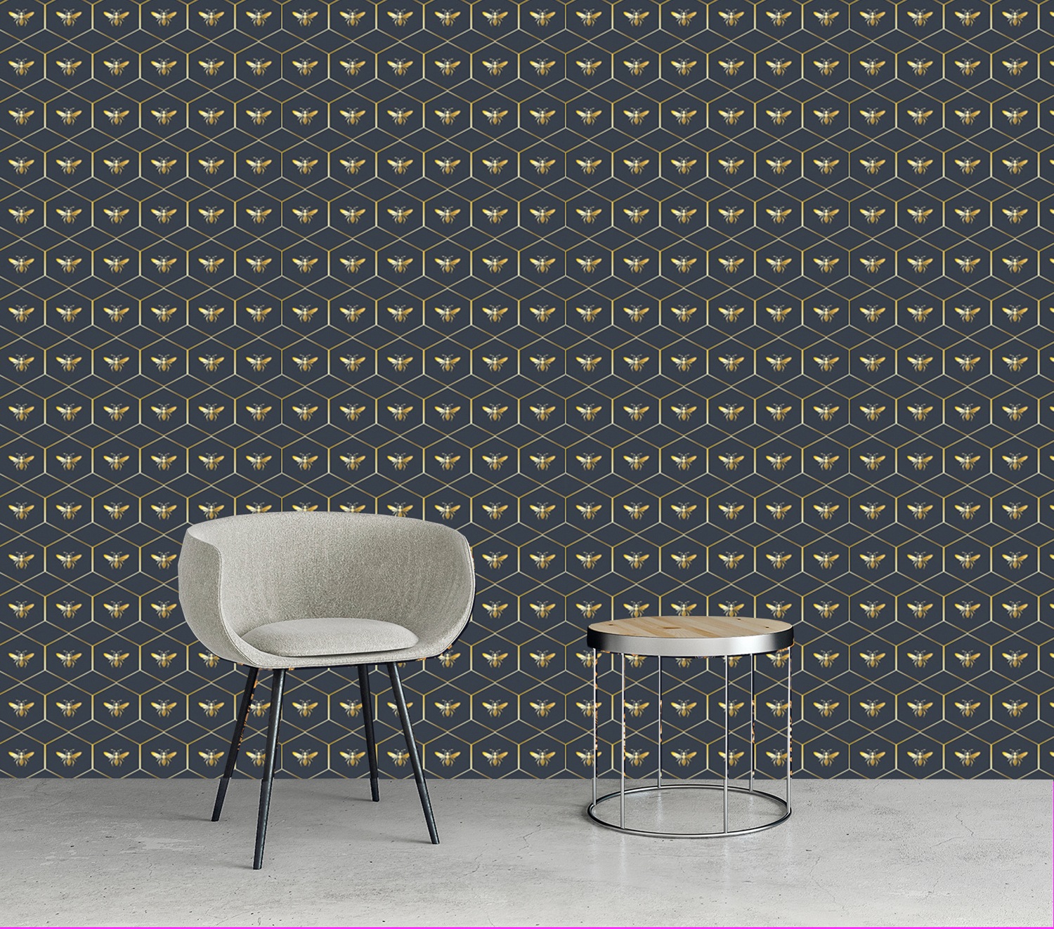 queence Vinyltapete »Jon«, gemustert-Farbverlauf-bedruckt-abstrakt, 90x250cm, selbstklebend, kinderleichte Anbringung, Sticker