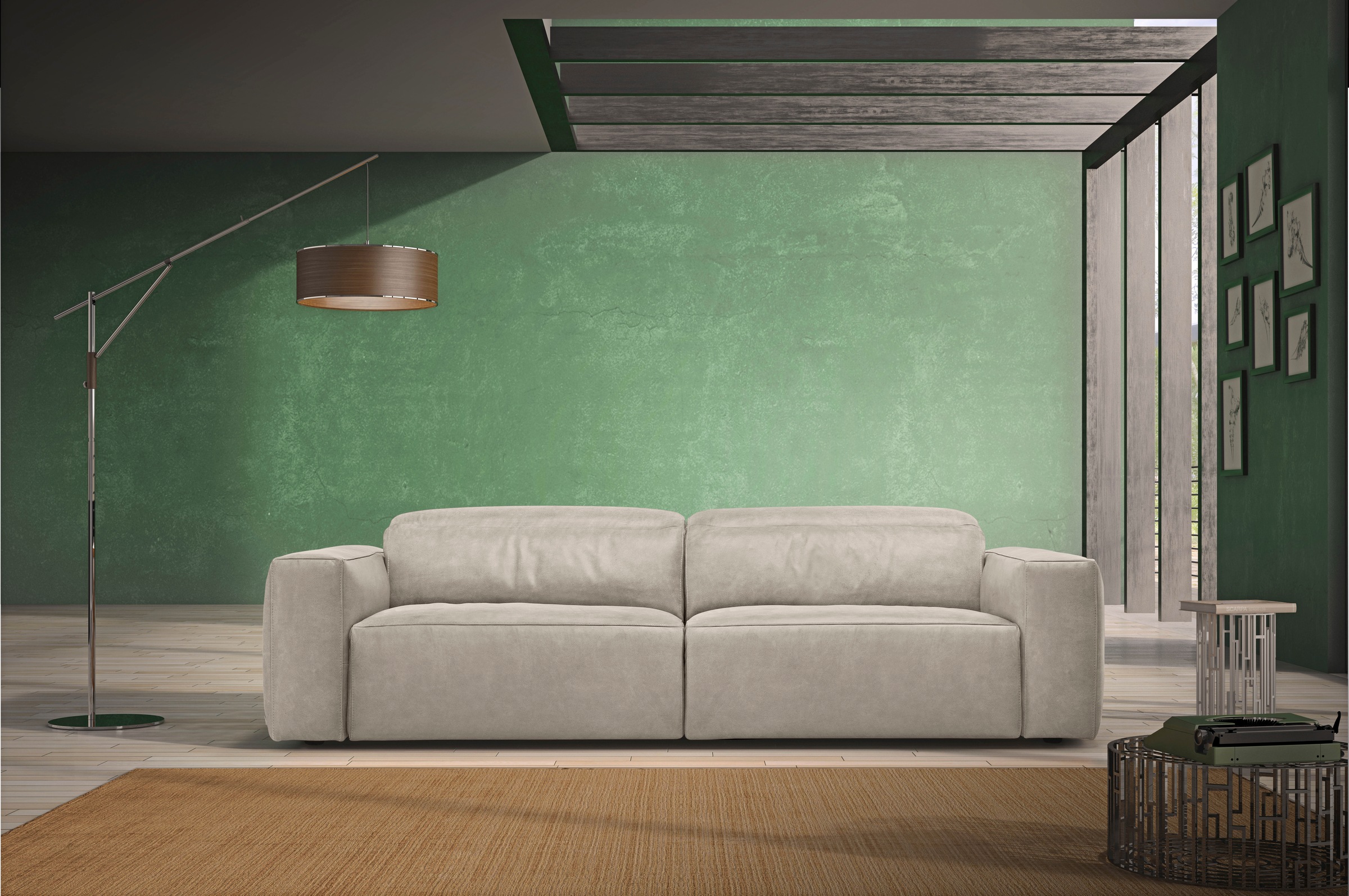Egoitaliano 2,5-Sitzer »Beverly, Designsofa mit erstklassigem Sitzkomfort und tollen Details«, Breite 242 cm, verstellbare Kopfteile