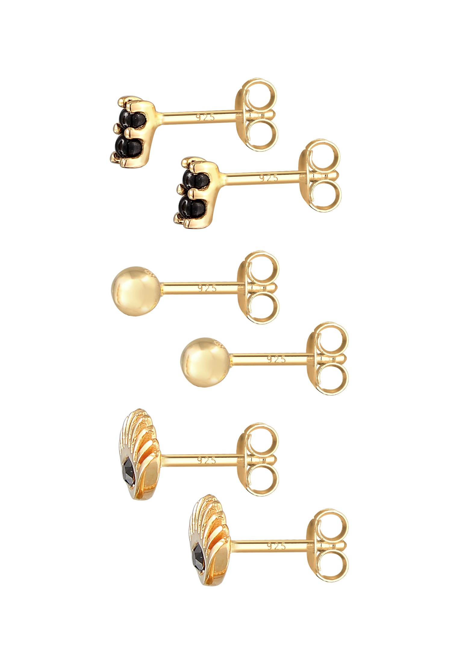 Elli Ohrstecker-Set »Ohrringe Stecker Evil Eye Kugel Kristall 3er Set 925 Silber«