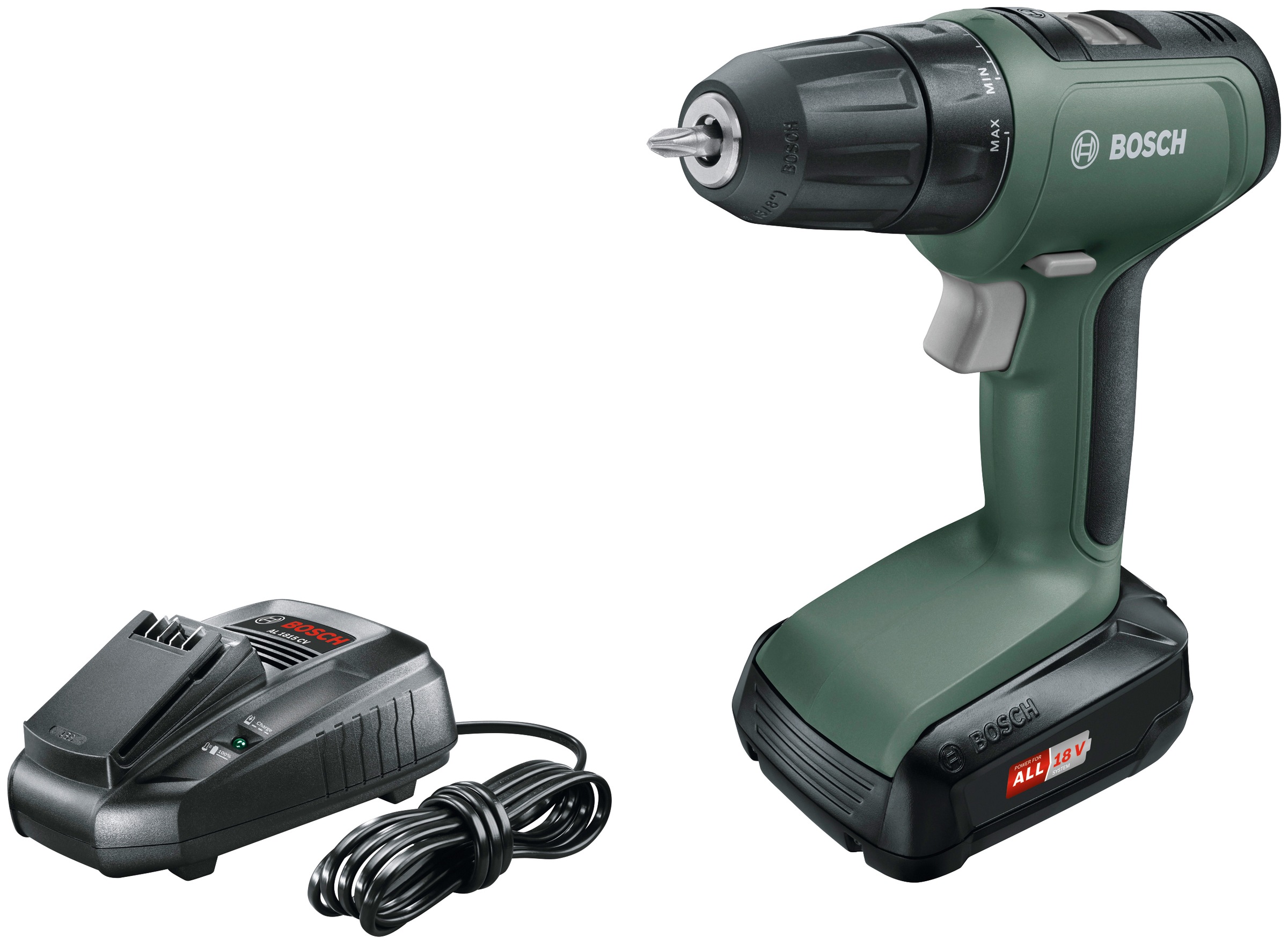 Bosch Home & Garden Akku-Bohrschrauber »UniversalDrill 18«, (Set), inkl. Akku und Ladegerät