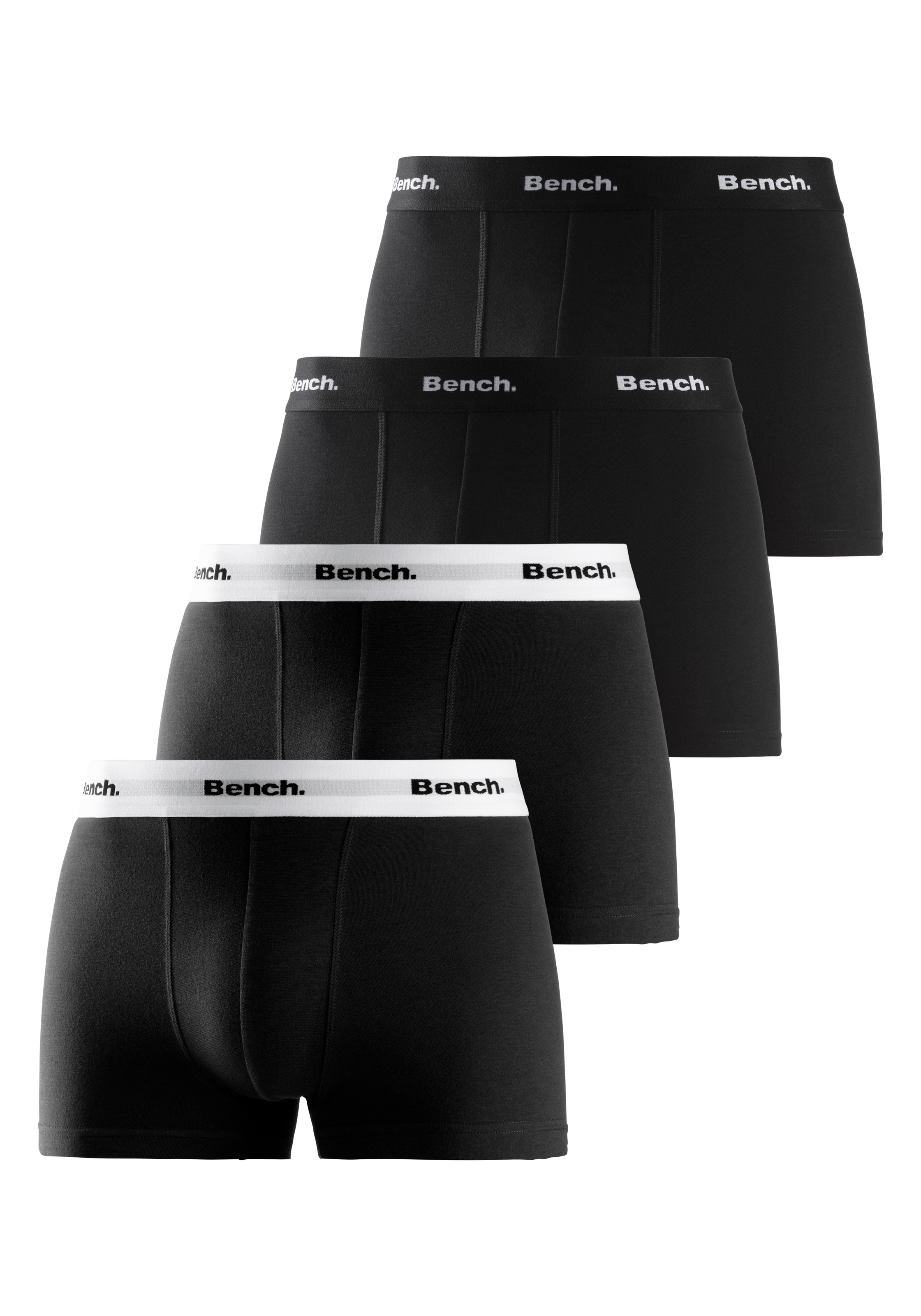Bench. Boxer »Boxershorts für Herren«, (Packung, 4 St.), Unterhosen mit kontrastfarbigem Bund
